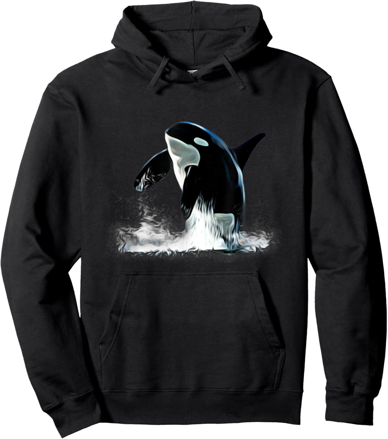 Orca Motif Whale Predator Animals Design Hoodie - Hoodie | Black