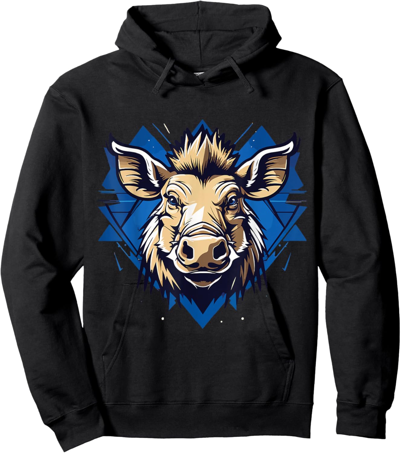 Warthog Face Funny Wildlife Face Costume Hoodie - Hoodie | Black