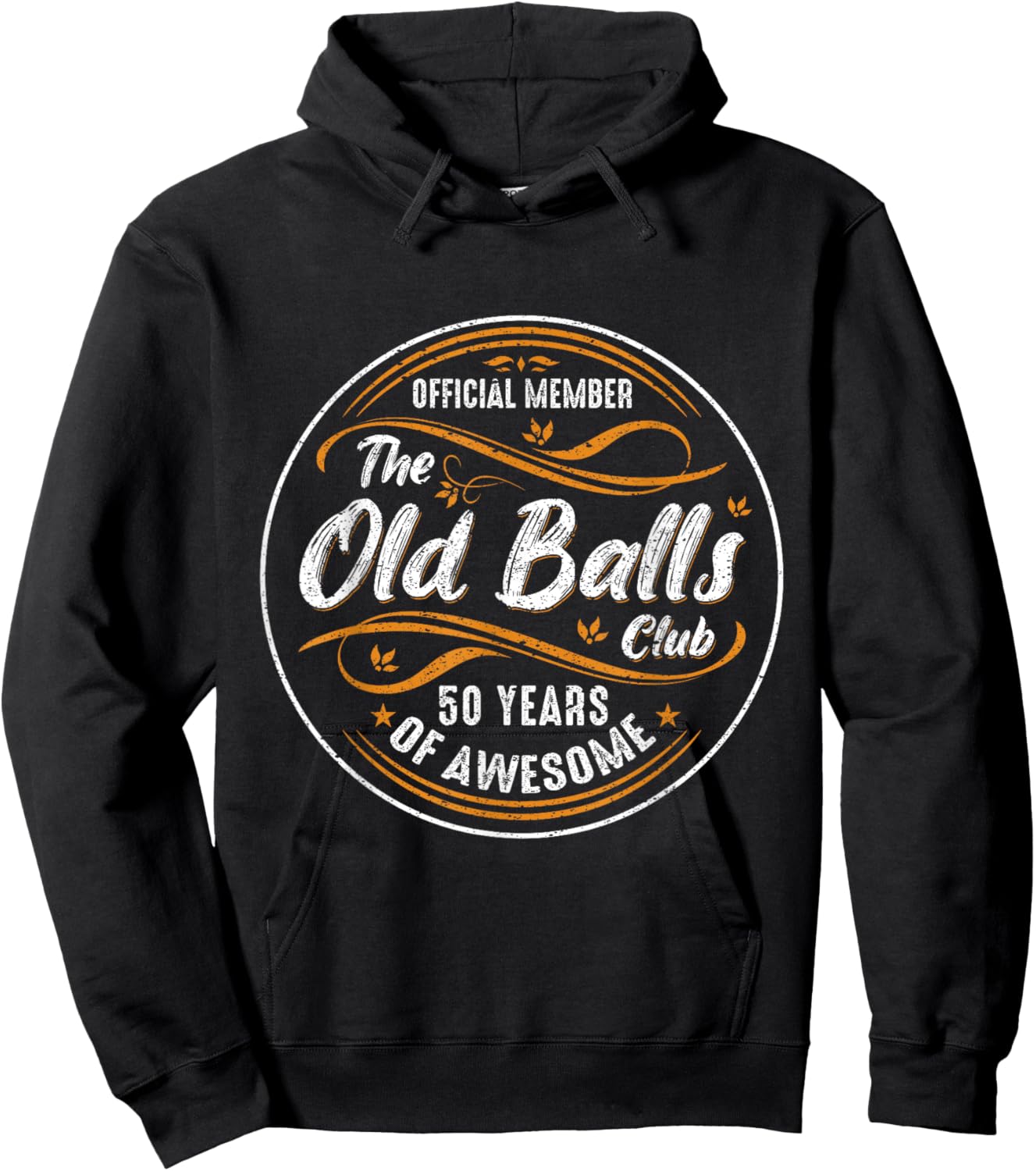 Funny 50th Birthday Old Balls Club 50 Years Of Awesome 1975 Hoodie - Hoodie | Black