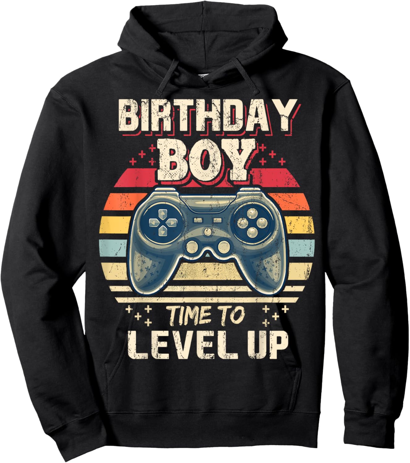 Birthday Boy Time to Level Up Video Game Birthday Gift Boys Hoodie - Hoodie | Black