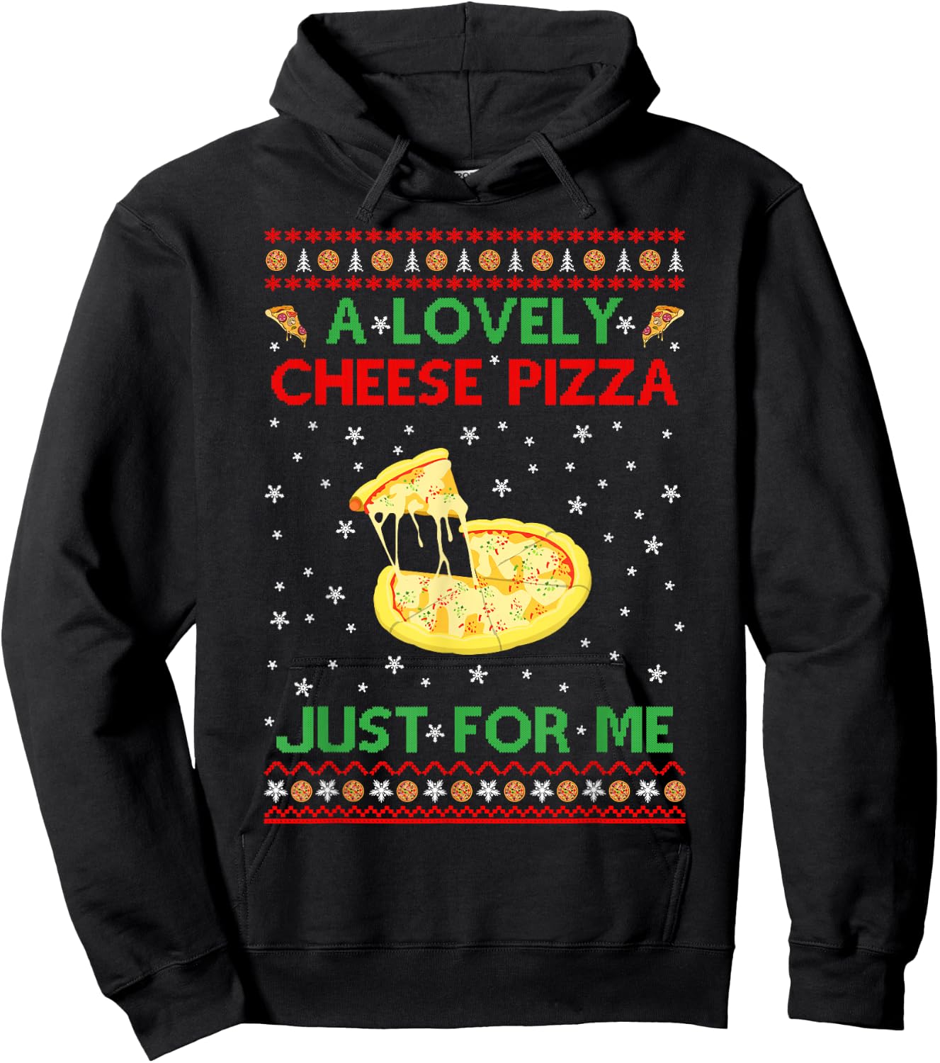 A Lovely Cheese Pizza Shirt Alone Funny Kevin X-Mas Home Hoodie - Hoodie | Black