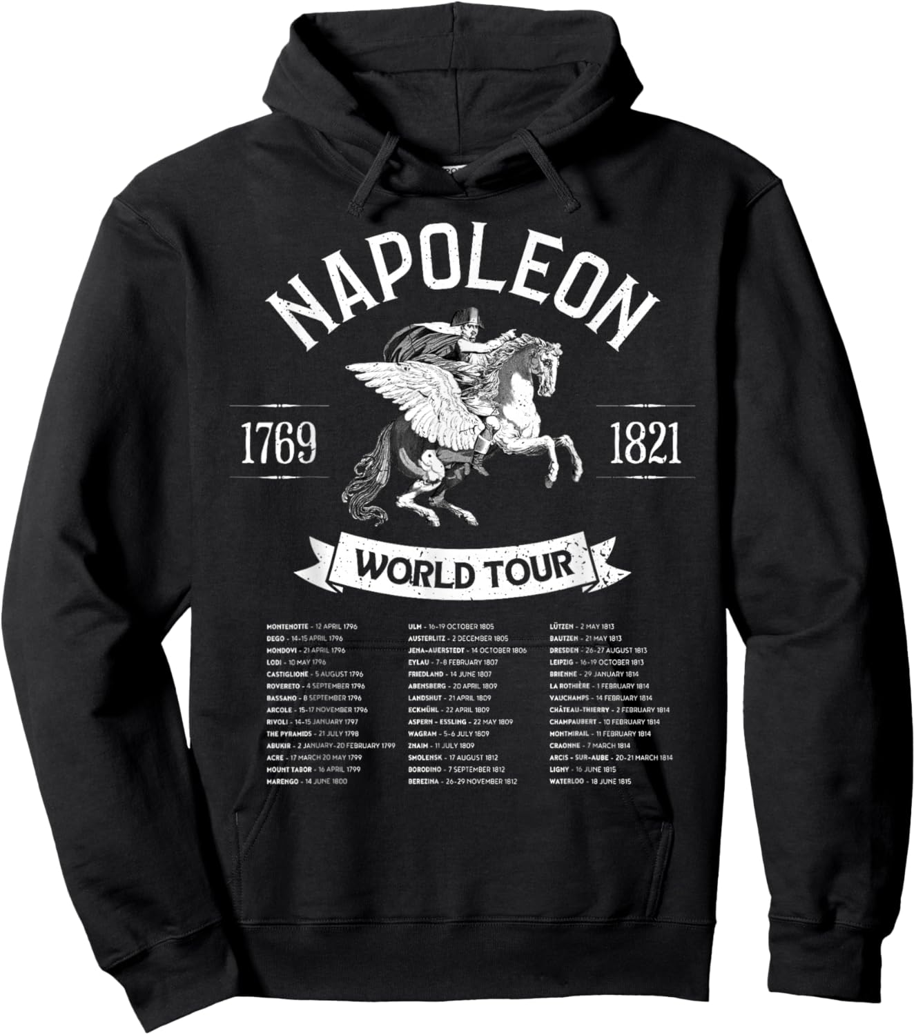 Napoleon Bonaparte World Tour - Military History Souvenir Hoodie - Hoodie | Black
