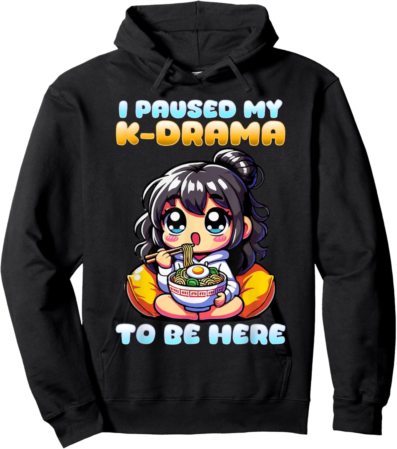 I Paused My K-Drama To Be Here I Finger Heart I Korean Music Hoodie - Hoodie | Black
