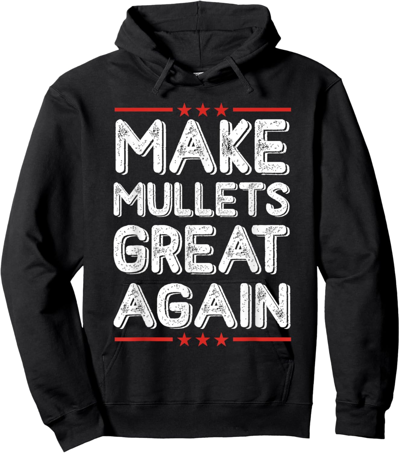 Make Mullets Great Again Vintage Hairstyle Hoodie - Hoodie | Black