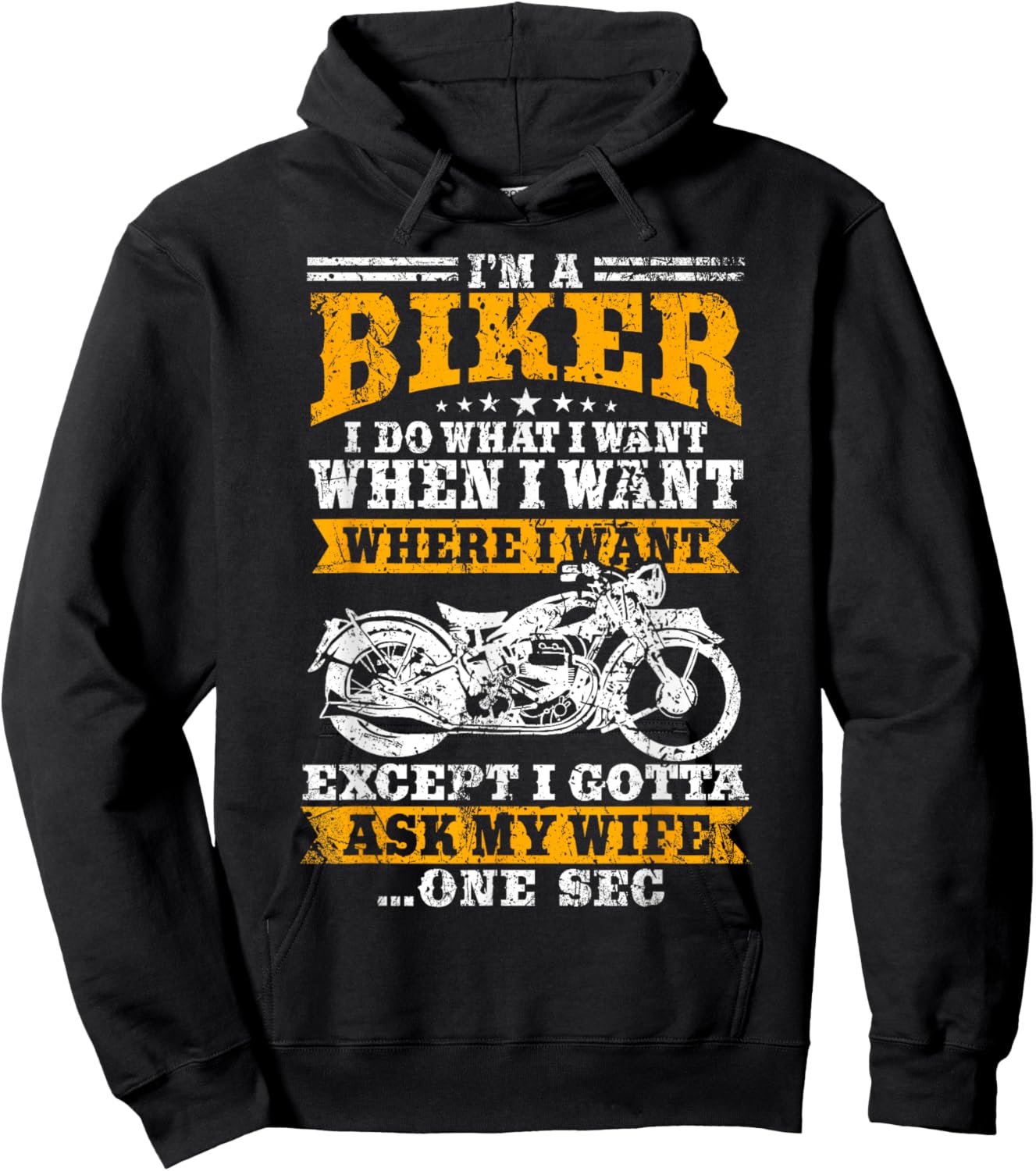 I'm A Biker I Do What I Want - Funny Biker Hoodie - Hoodie | Black