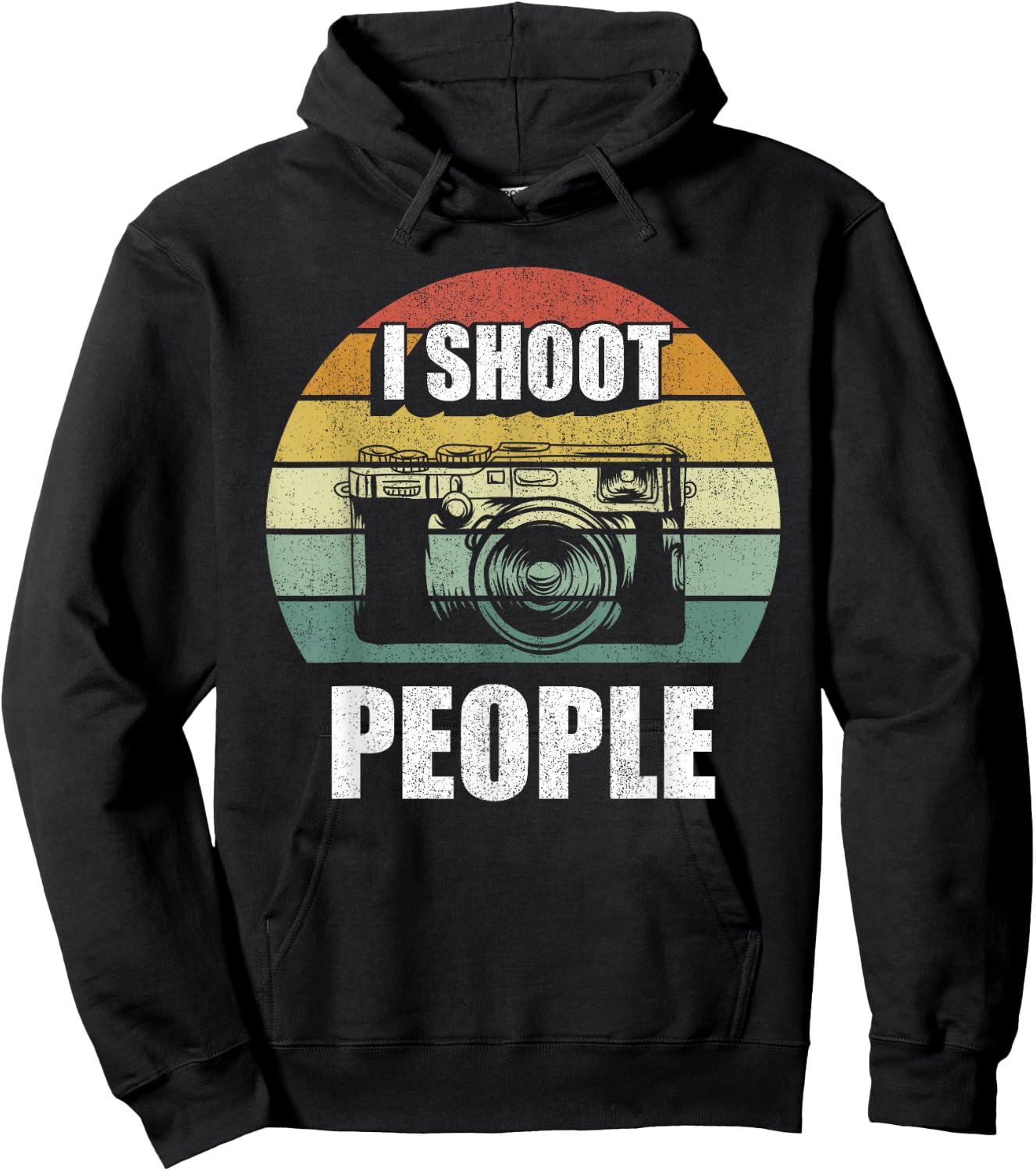 Vintage Retro I Shoot People Funny Camera Gifts Photography Hoodie - Hoodie | Black