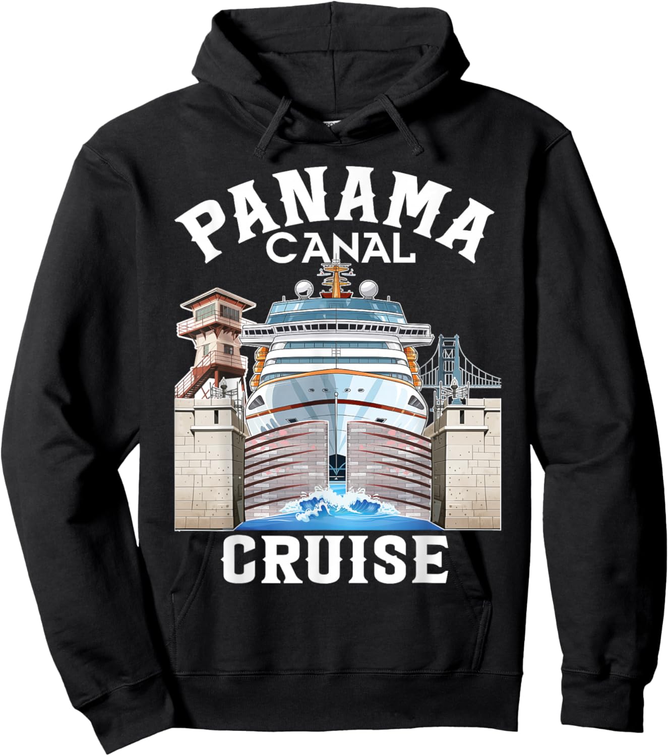Panama Canal Cruise Transit Souvenir Commemorative Keepsake Hoodie - Hoodie | Black