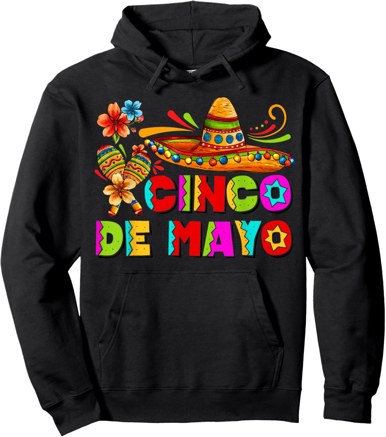 Cinco De Mayo Funny Men Women Kids Mexican Fiesta 5 De Mayo Hoodie - Hoodie | Black