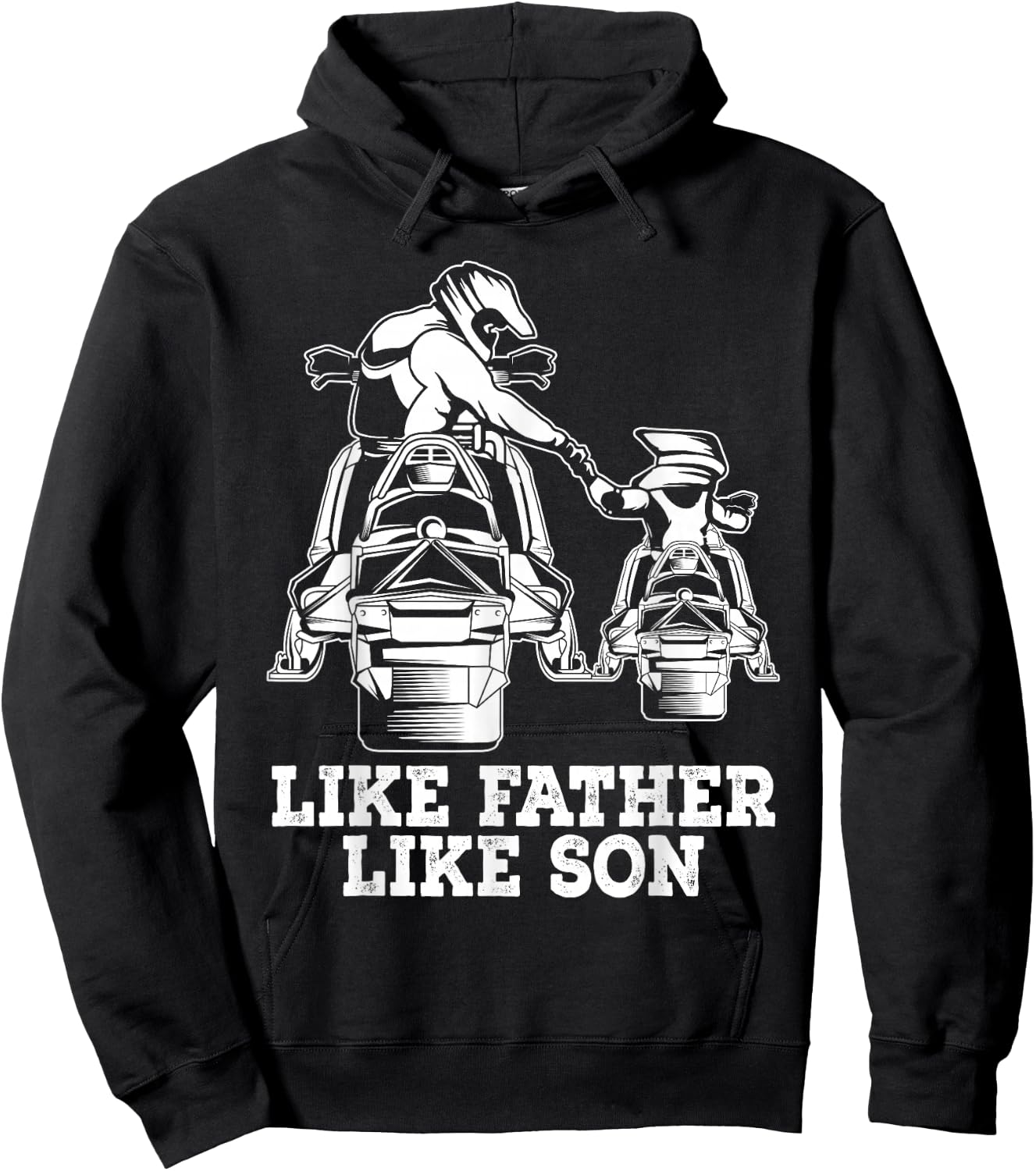 Snowmobile - Like Father Like Son Snowcross Christmas Gift Hoodie - Hoodie | Black