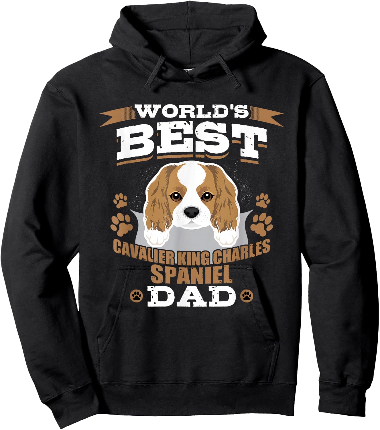 World's Best Cavalier King Charles Spaniel Dad Dog Owner Hoodie - Hoodie | Black
