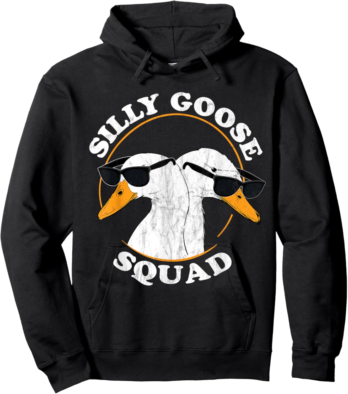 Silly Goose Squad Funny Goose Meme Cute Goose Trendy Design Hoodie - Hoodie | Black
