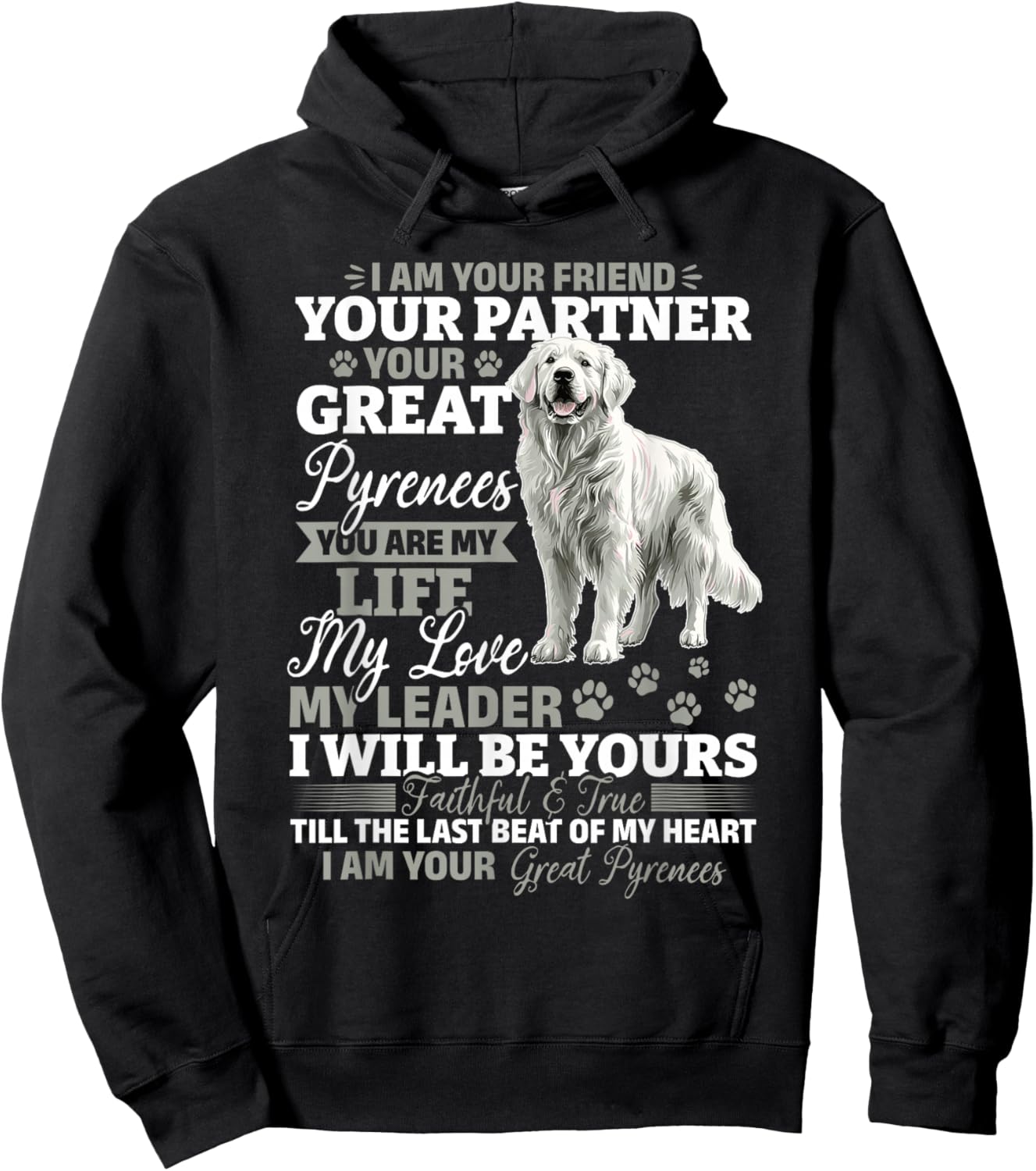 Great Pyrenees Dog Owner Hoodie - Hoodie | Black