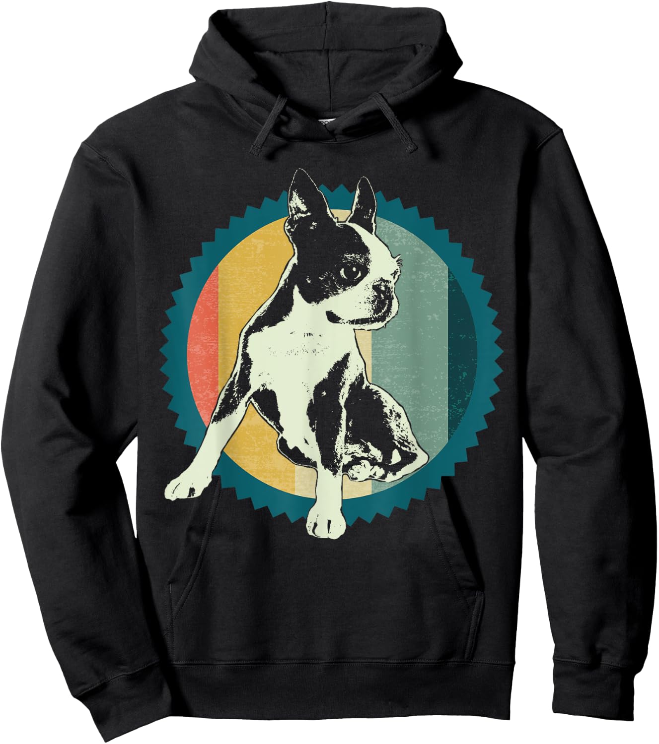 Boston Terrier Boston-Bulldog Women Kids Hoodie - Hoodie | Black