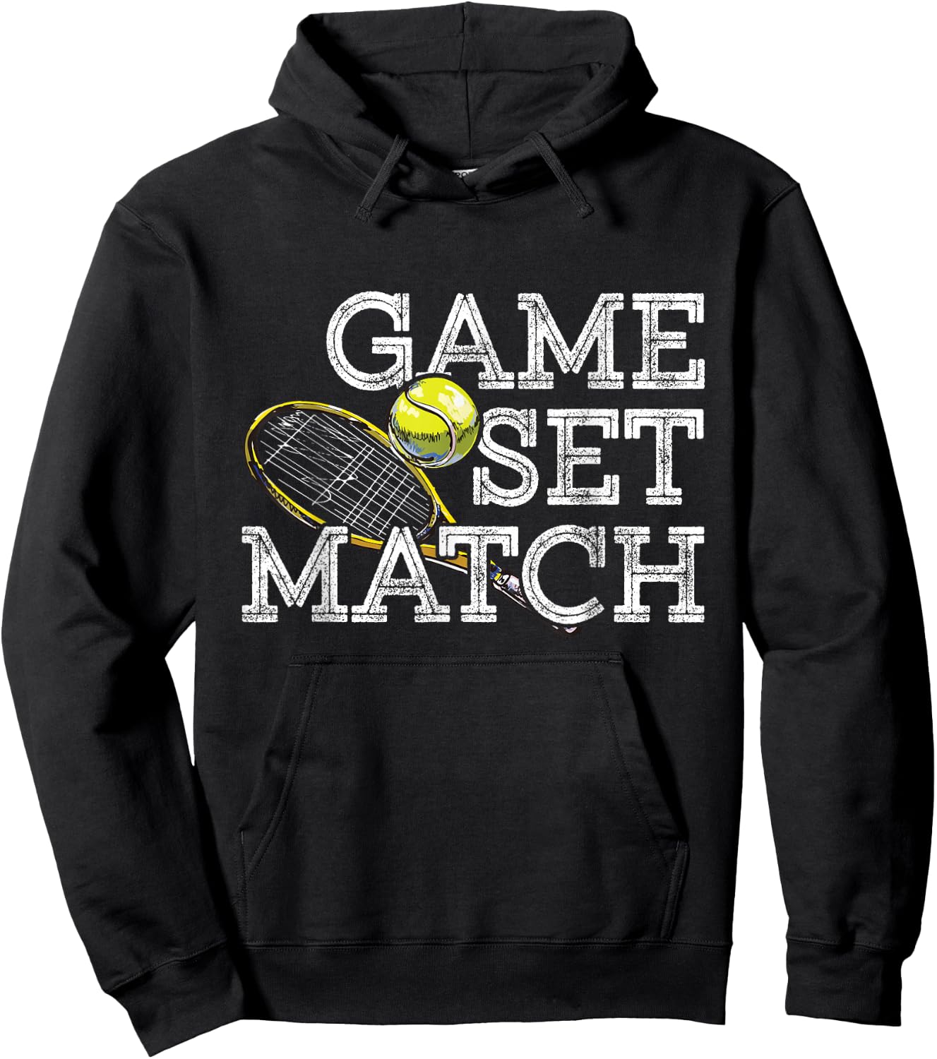 Game Set Match - Tennis Player - Coach Sports Team Fans Hoodie - Hoodie | Black