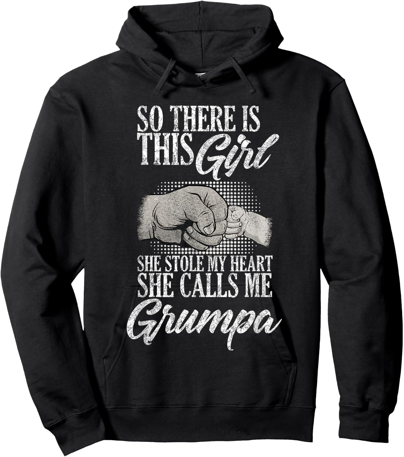 funny Father's Day for Grumpa from Daughter girl to grandpa Hoodie - Hoodie | Black