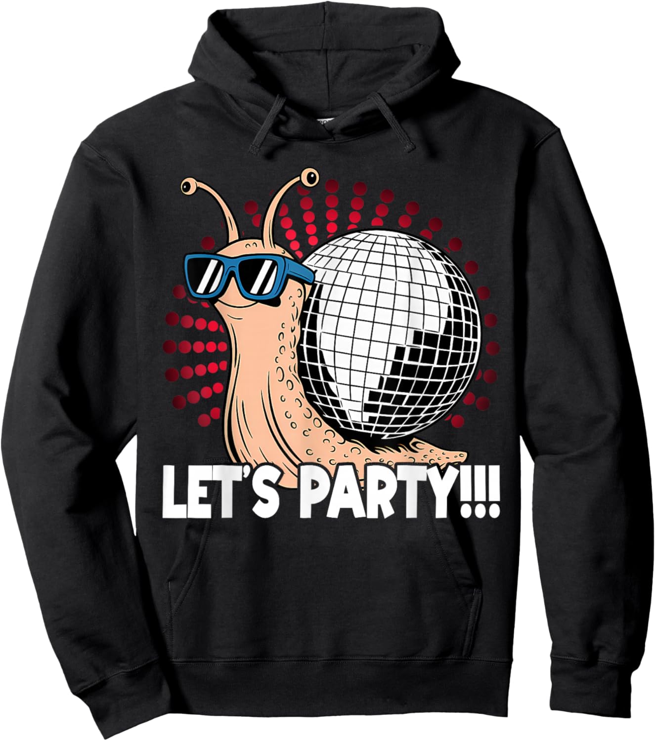 Snail Disco Lover - Party - Disco Ball Hoodie - Hoodie | Black