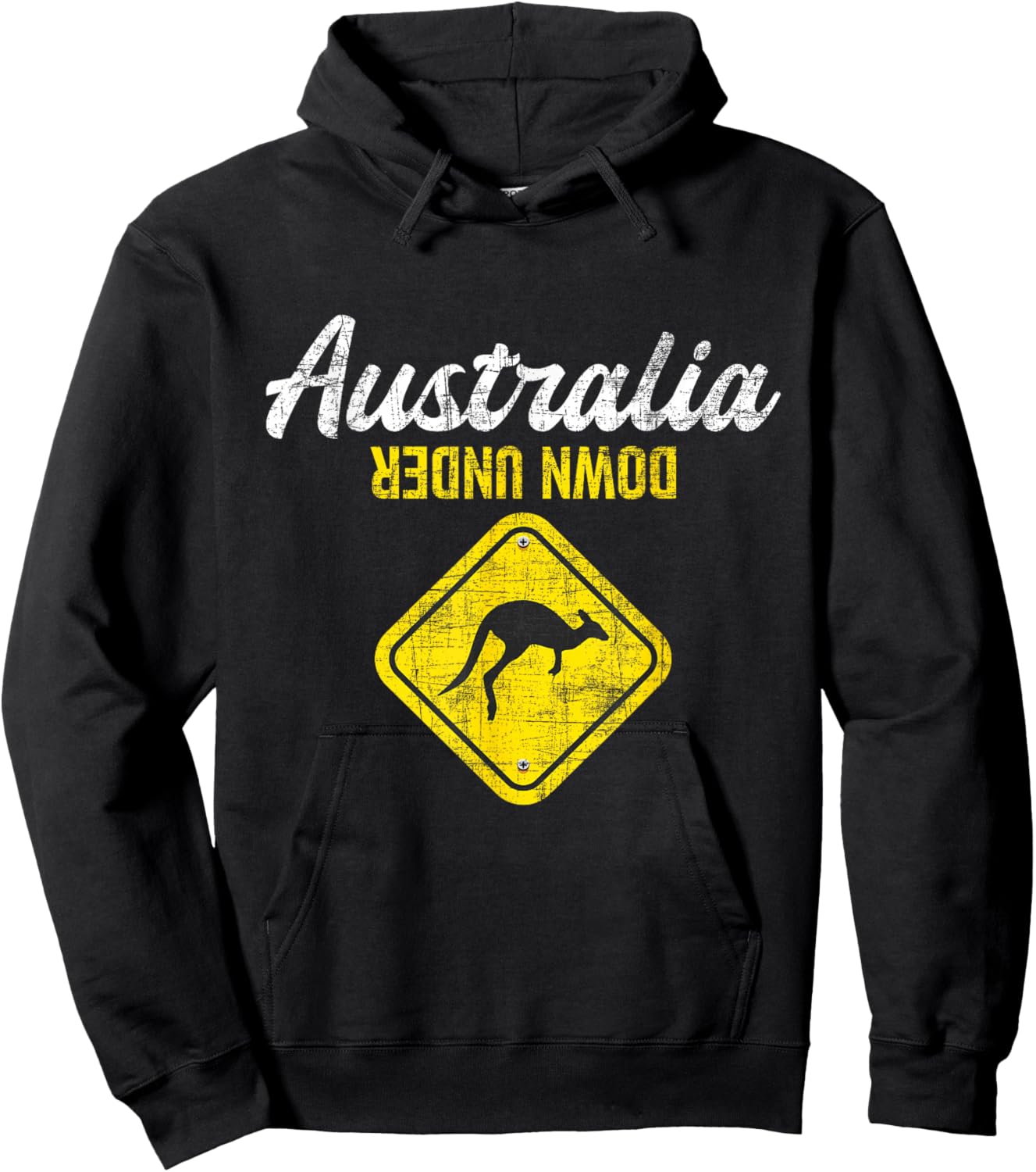 Australia Down Under - Kangaroo Marsupial Zoo Animal Lover Hoodie - Hoodie | Black