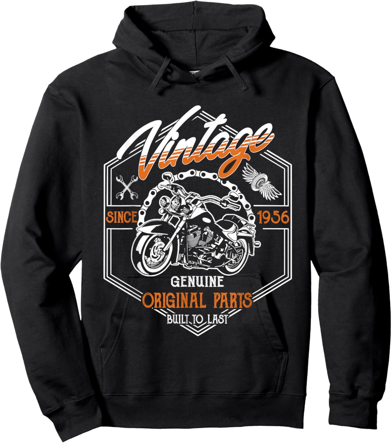 Birthday 1956 Gift Vintage Classic Motorcycle 69 Years Hoodie - Hoodie | Black