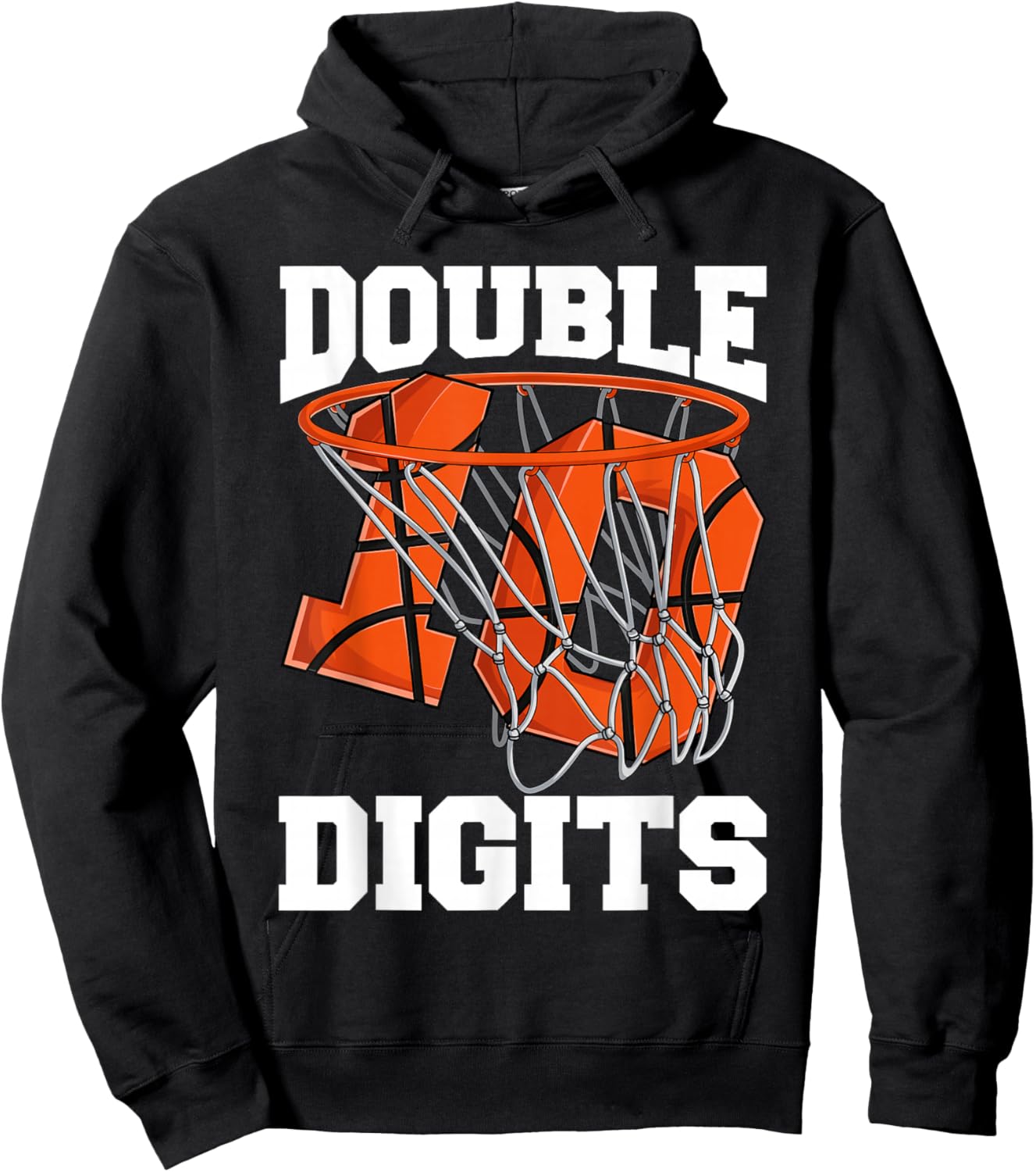 Basketball 10 Year Old Birthday Boy Shirt, Double Digits Hoodie - Hoodie | Black
