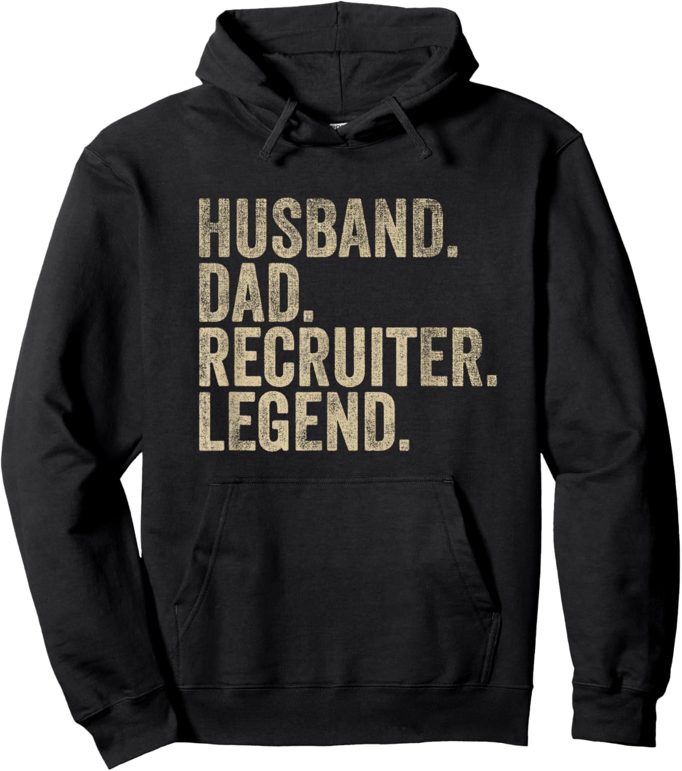 Vintage Father's Day Husband Dad Recruiter Legend Daddy Hoodie - Hoodie | Black
