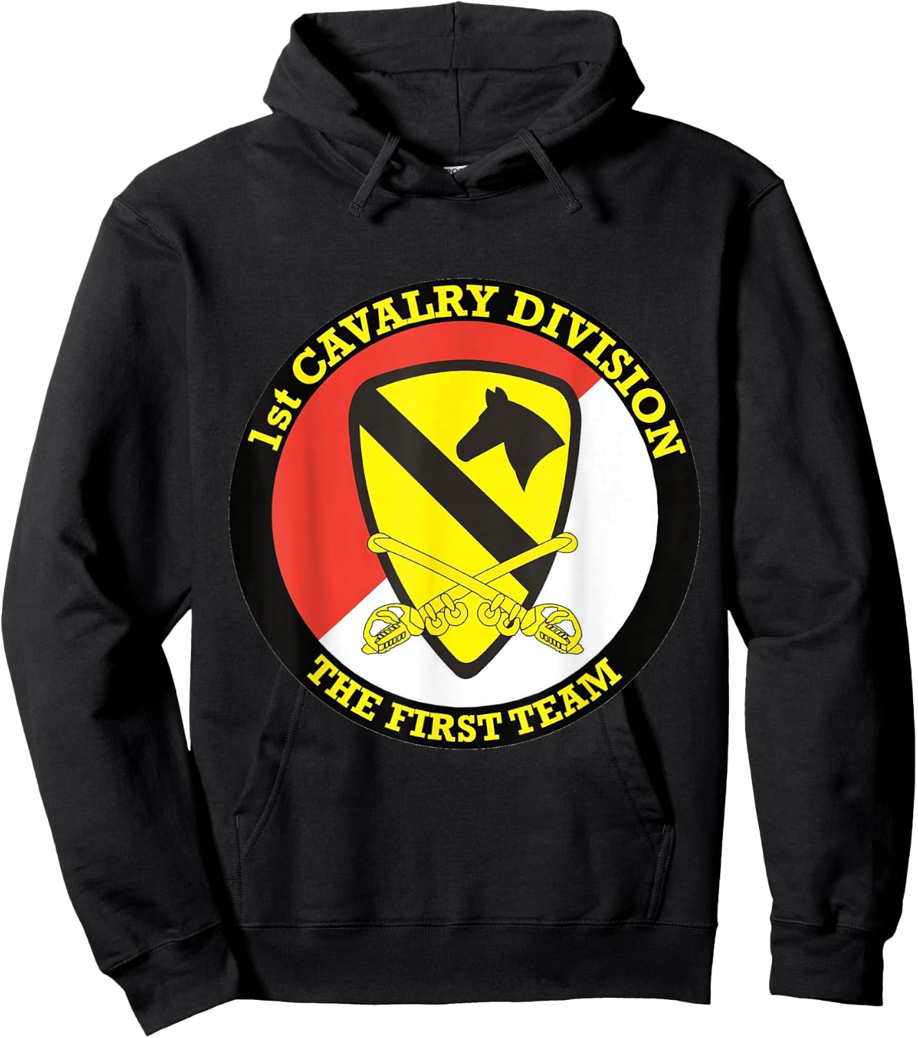 1st Cavalry Division 'The First Team' Military Army Hoodie - Hoodie | Black