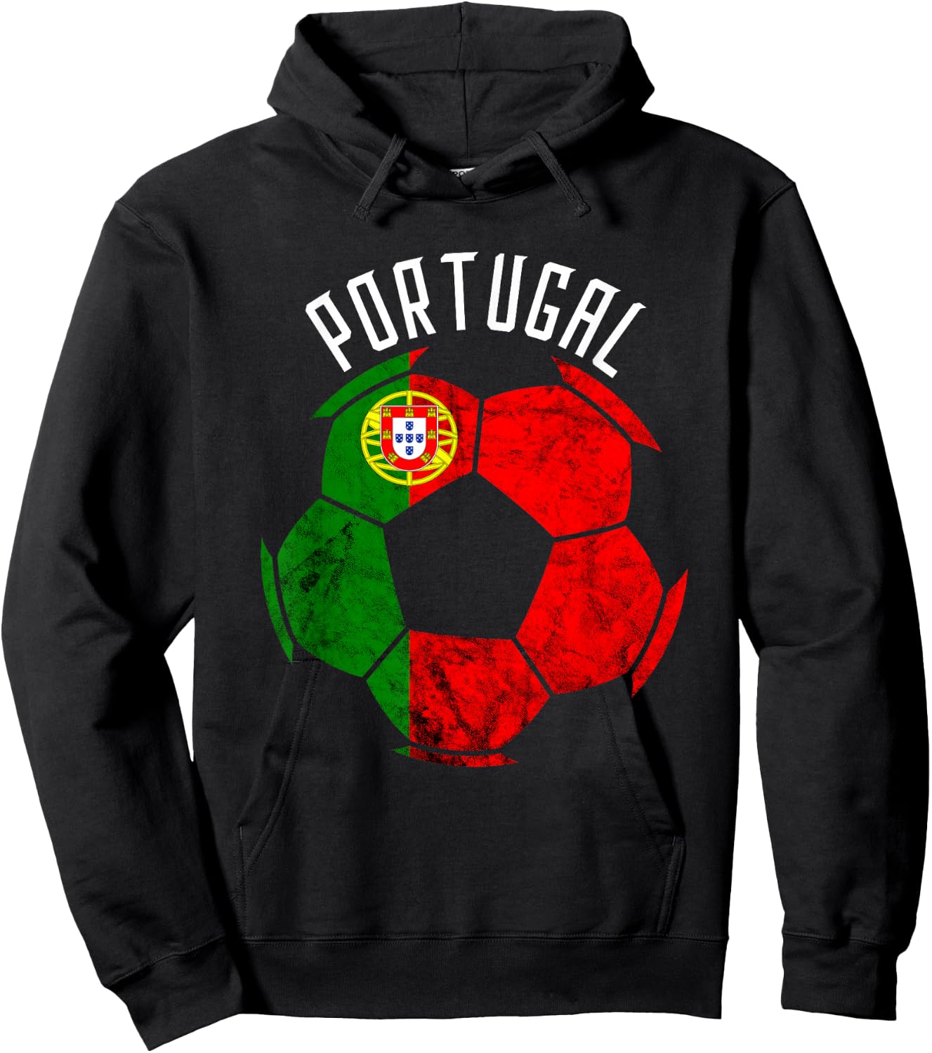 Portugal Flag Portuguese Pride Portuguese Soccer Player Ball Hoodie - Hoodie | Black