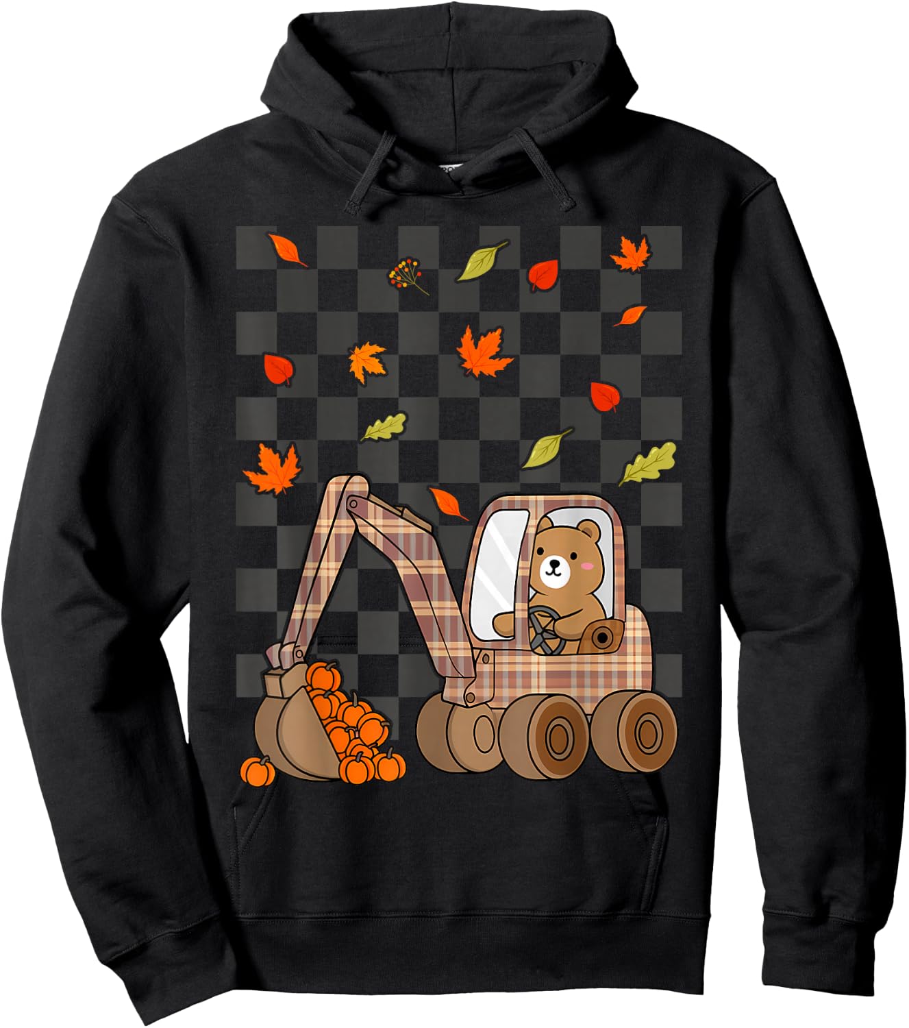 Kids Truck Pumpkin Patch Baby Boy Fall Toddler Girl Cute Hoodie - Hoodie | Black