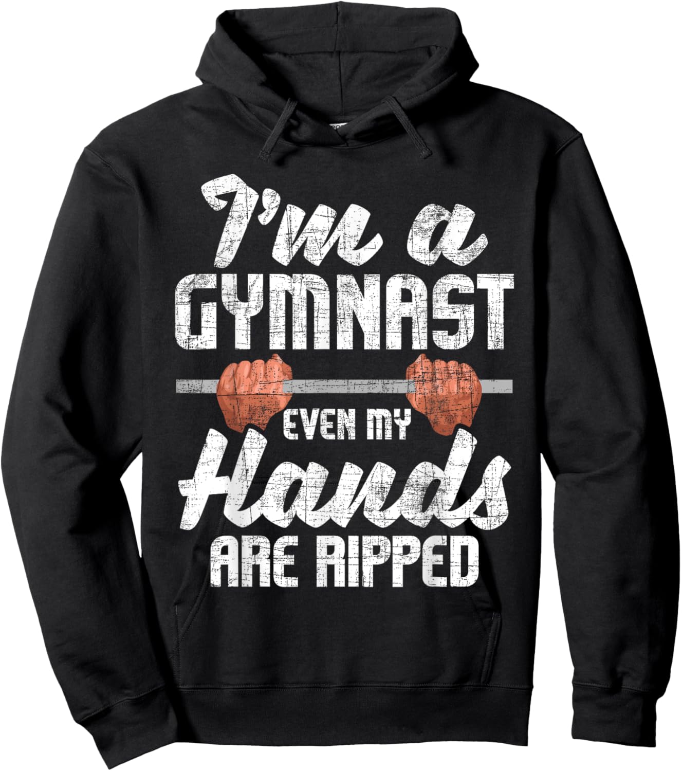 I'm A Gymnast Even My Hands Are Ripped - Gymnastics Aerobics Hoodie - Hoodie | Black