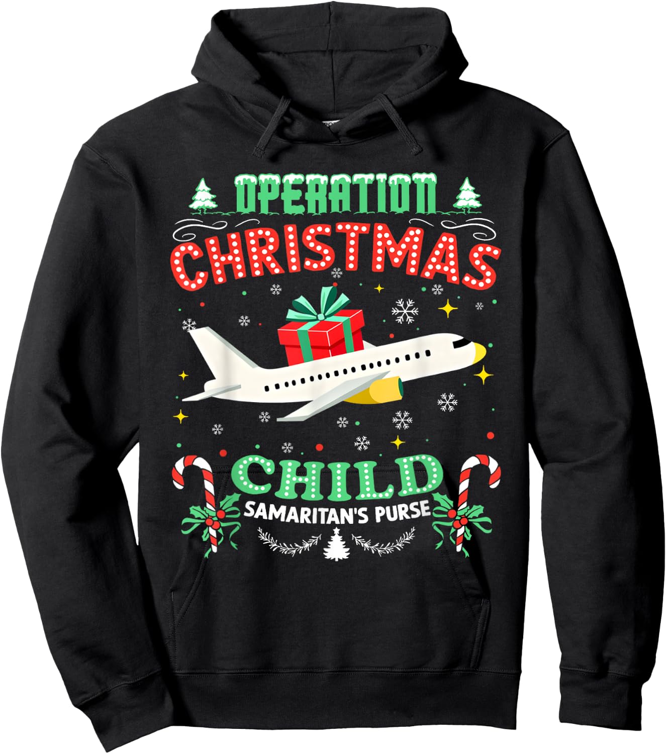 Operation Christmas Child Funny Family Matching Xmas Hoodie - Hoodie | Black