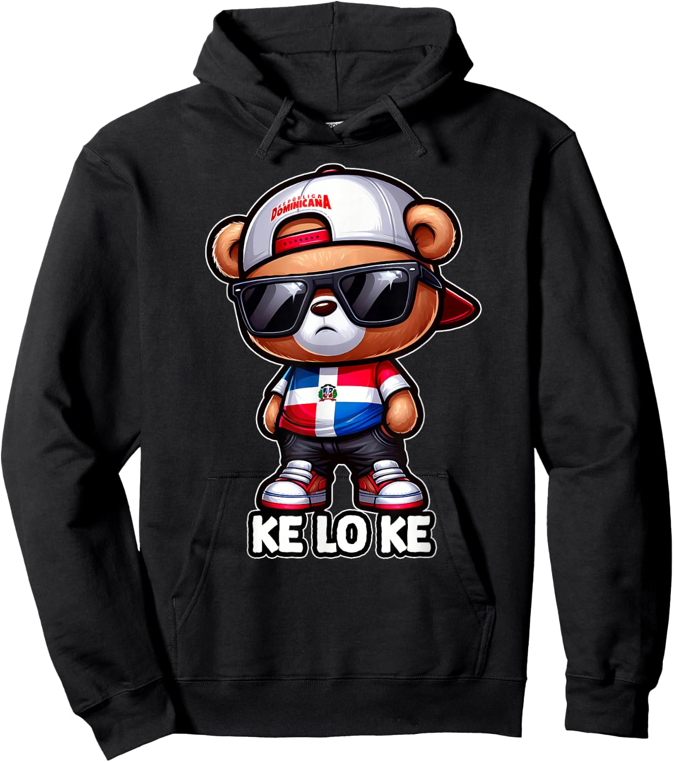 DIMELO KE LO KE Dominican Republic Flag Republica Dominicana Hoodie - Hoodie | Black