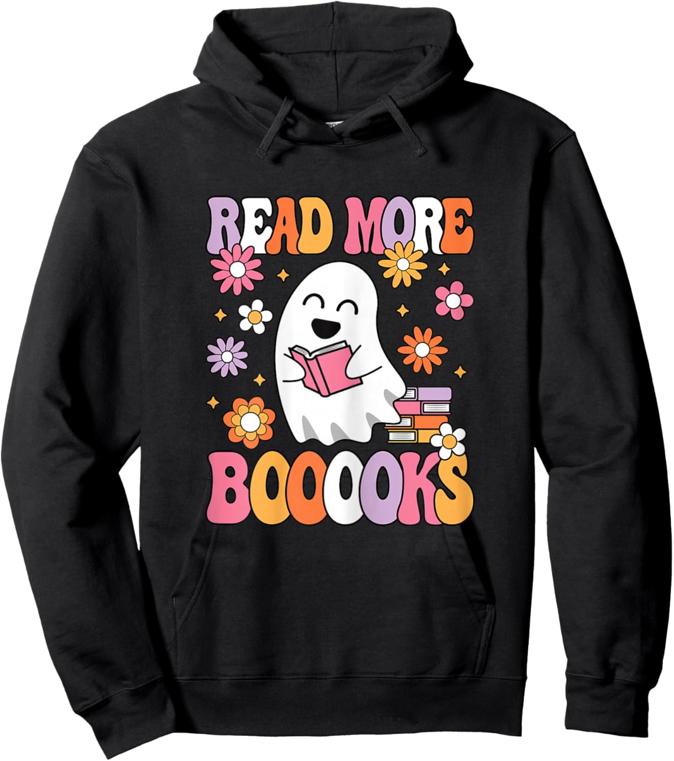 Read More Books Groovy Funny Halloween Teacher Women Hoodie - Hoodie | Black