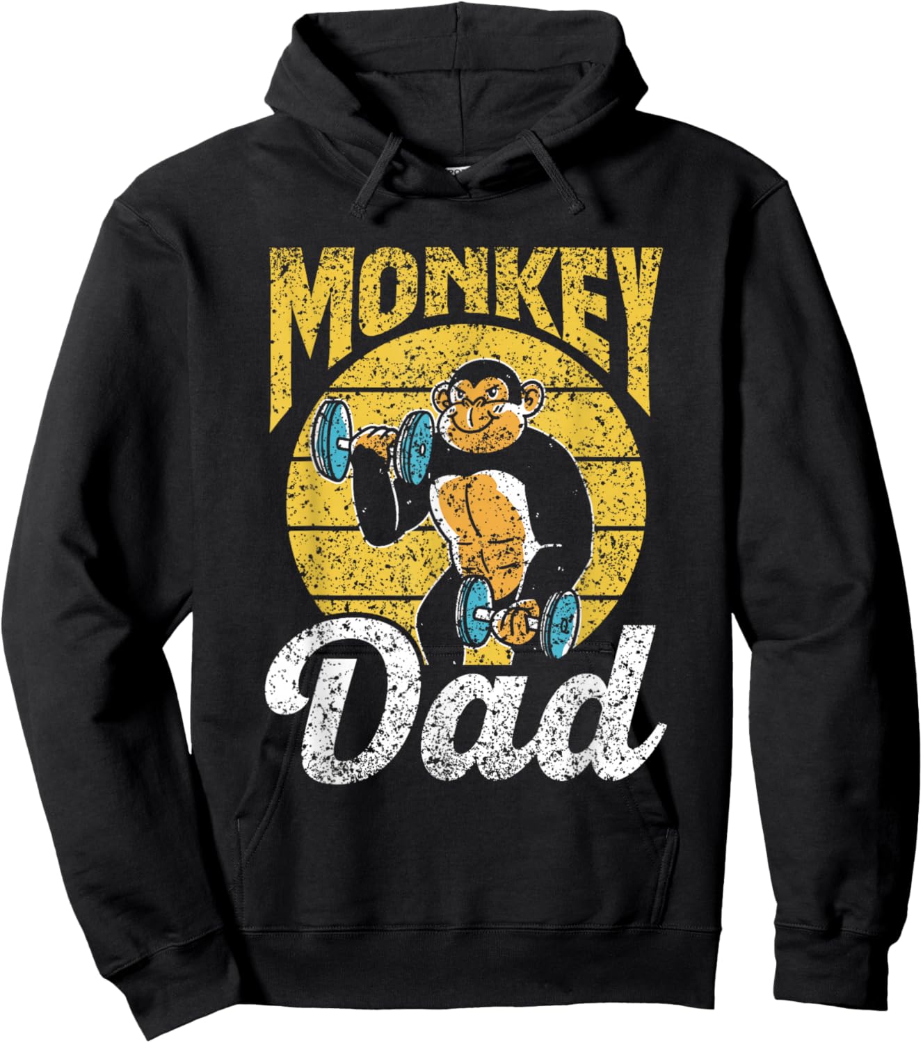 Monkey Dad Animal Monkeys Saying Lover Father Daddy Papa Hoodie - Hoodie | Black