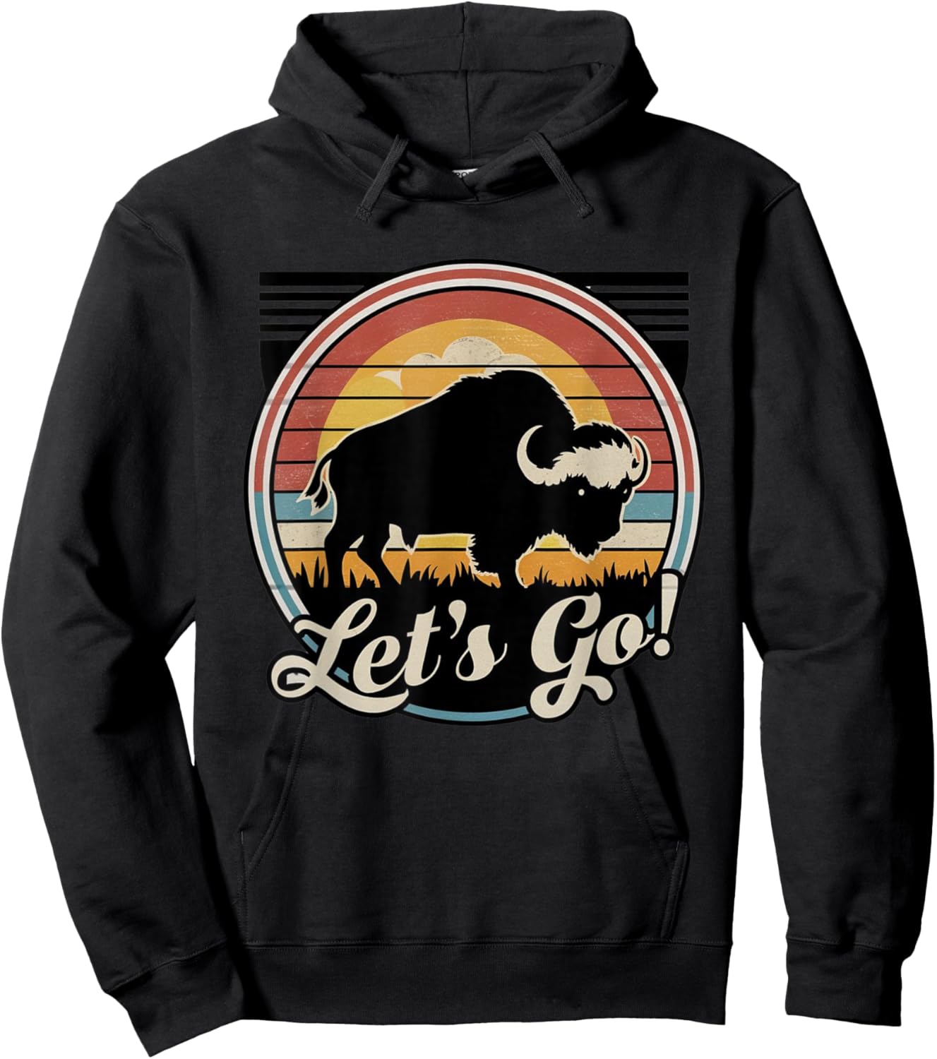Let's Go Buffalo New York WNY BFLO Vintage Hoodie - Hoodie | Black
