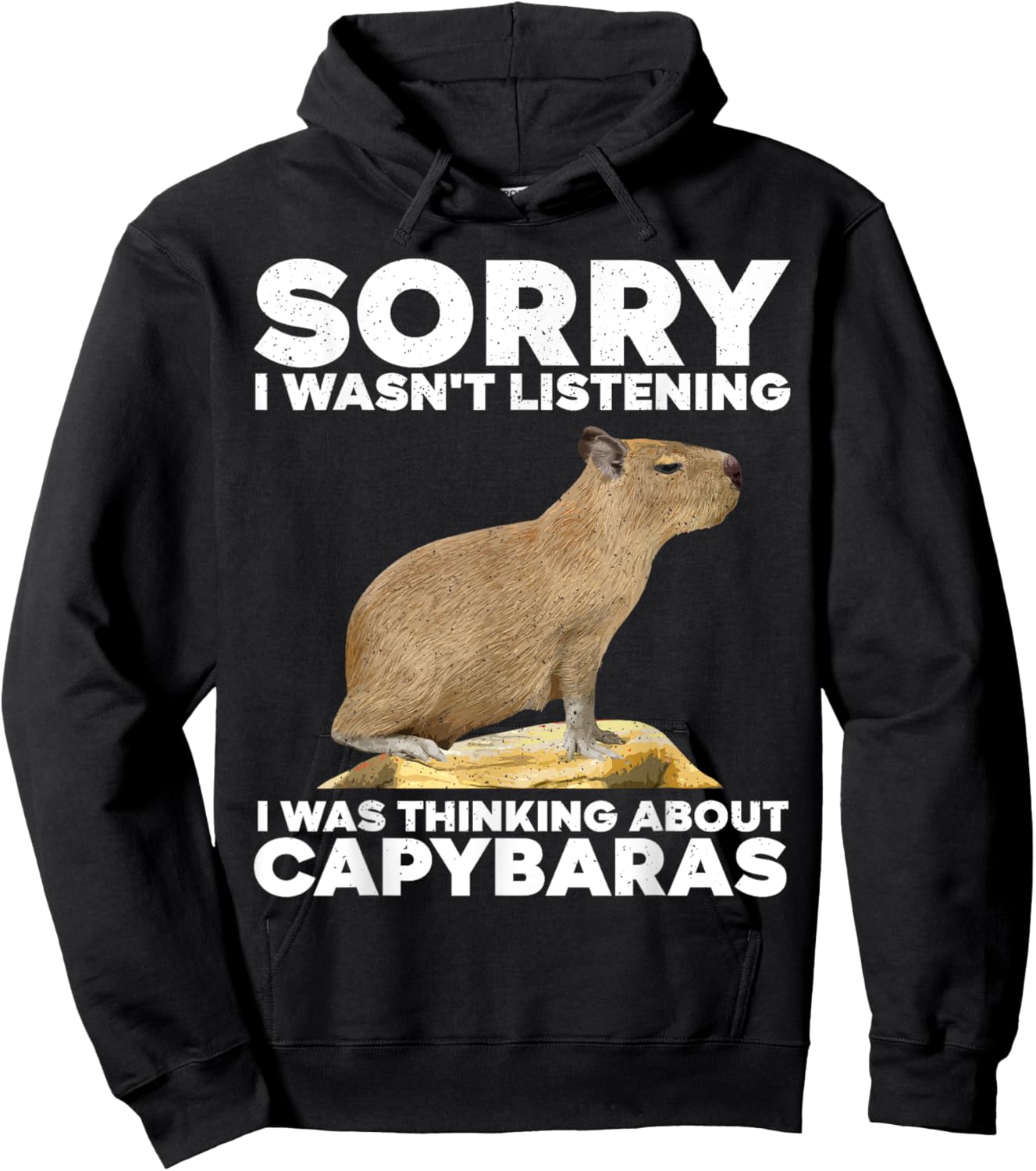 Best Capybara Design Women Kids Pet Rodent Capybara Hoodie - Hoodie | Black