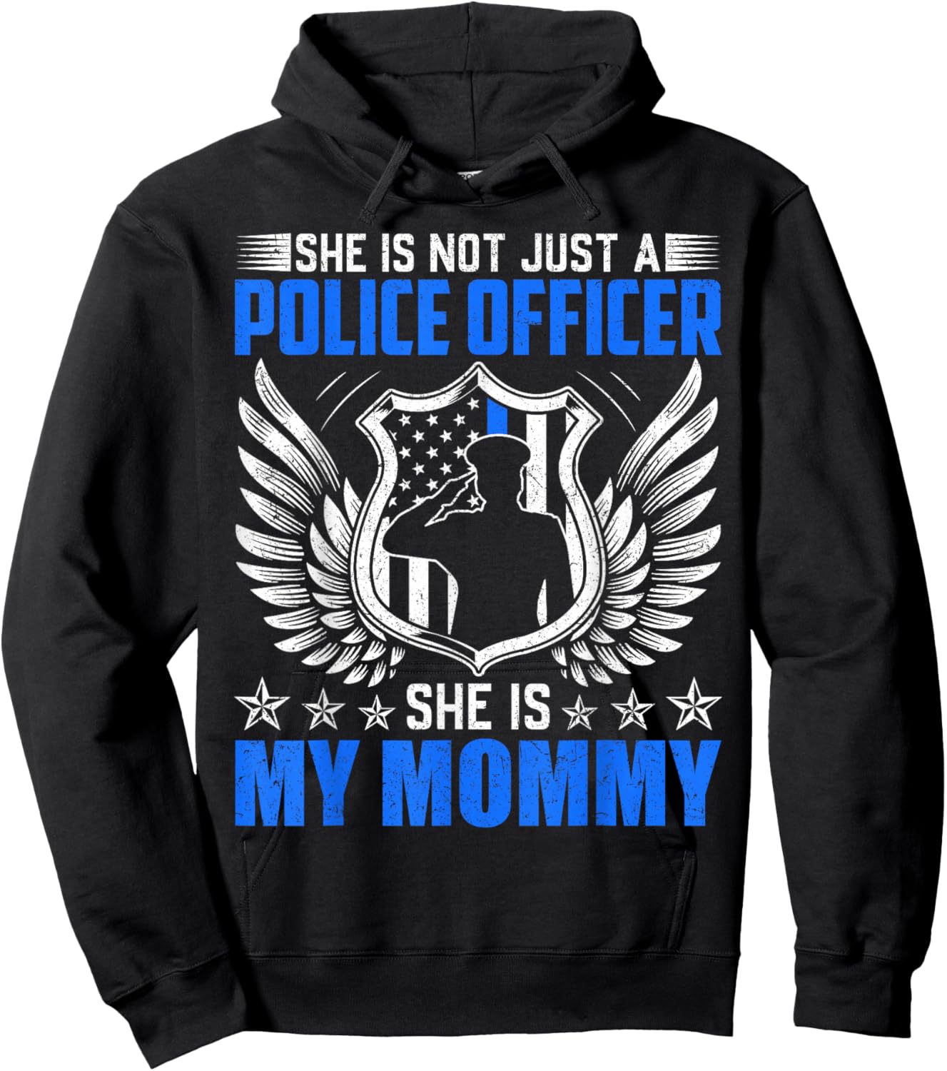My Mommy Is A Brave Police Officer Proud Police Daughter Son Hoodie - Hoodie | Black