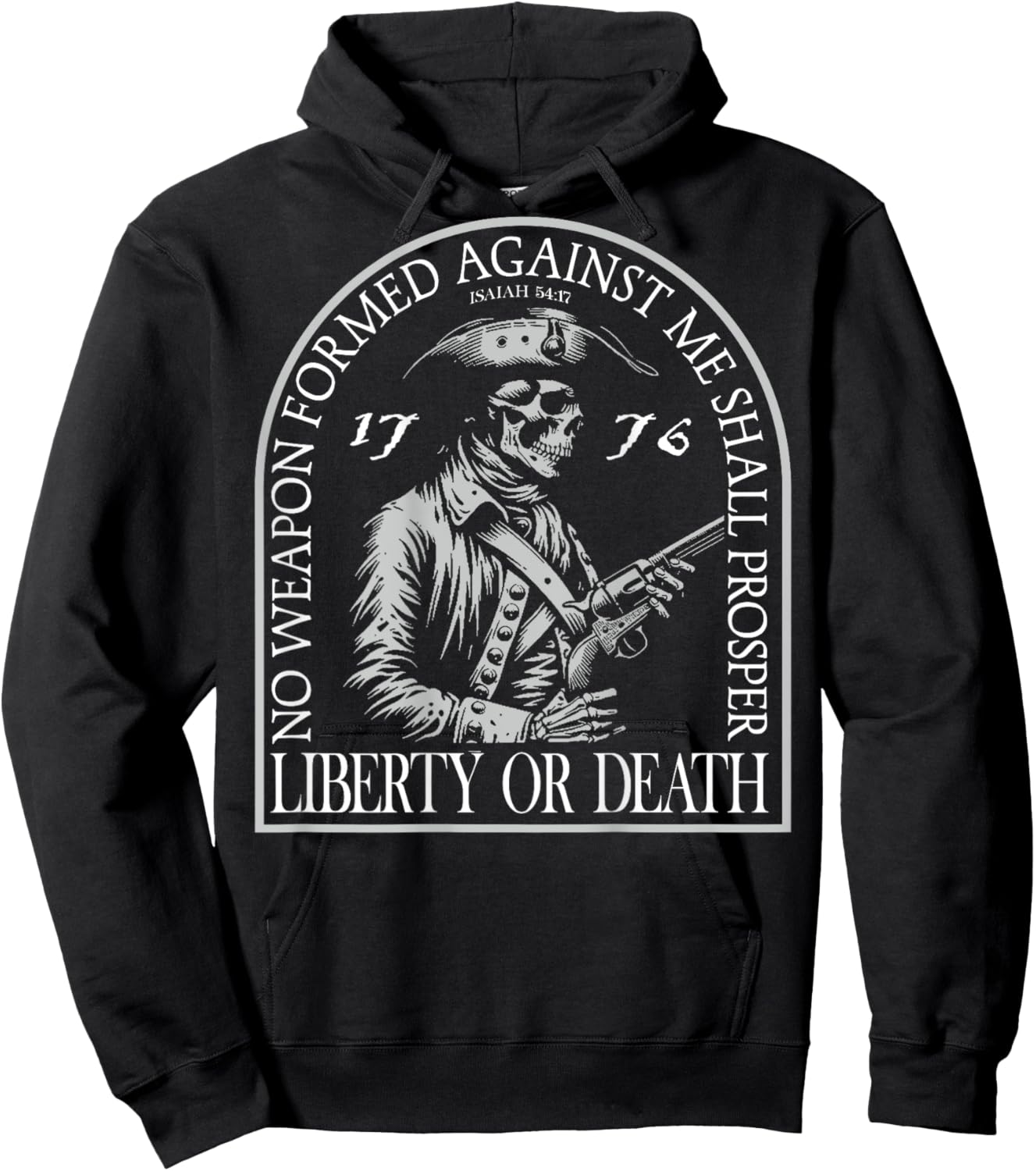No Weapon Formed Against Me Shall Prosper (on back) Hoodie - Hoodie | Black