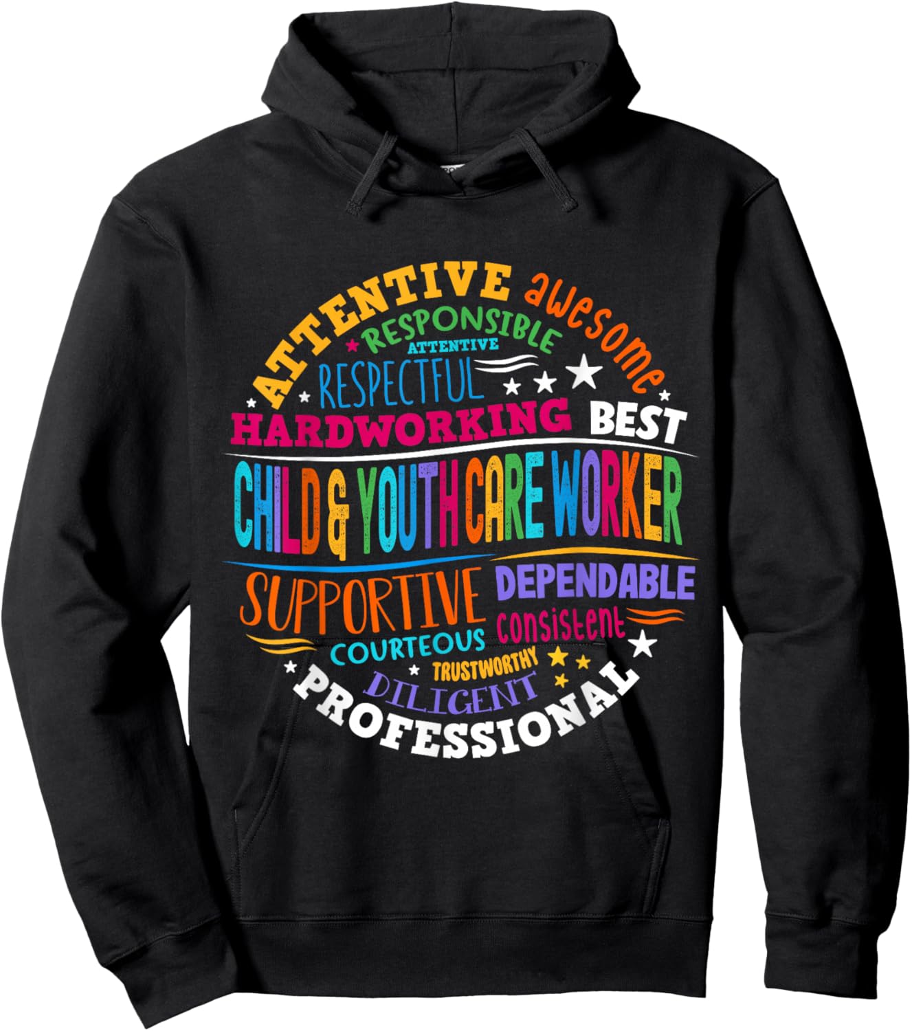 Child & Youth Care Worker Life Specialist Childcare Assistan Hoodie - Hoodie | Black