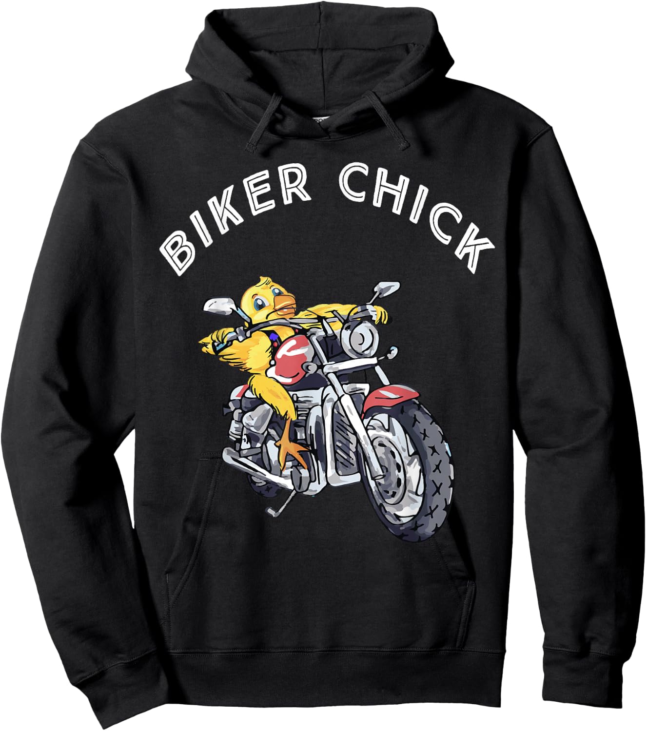 Cool Biker Chick Hoodie - Hoodie | Black