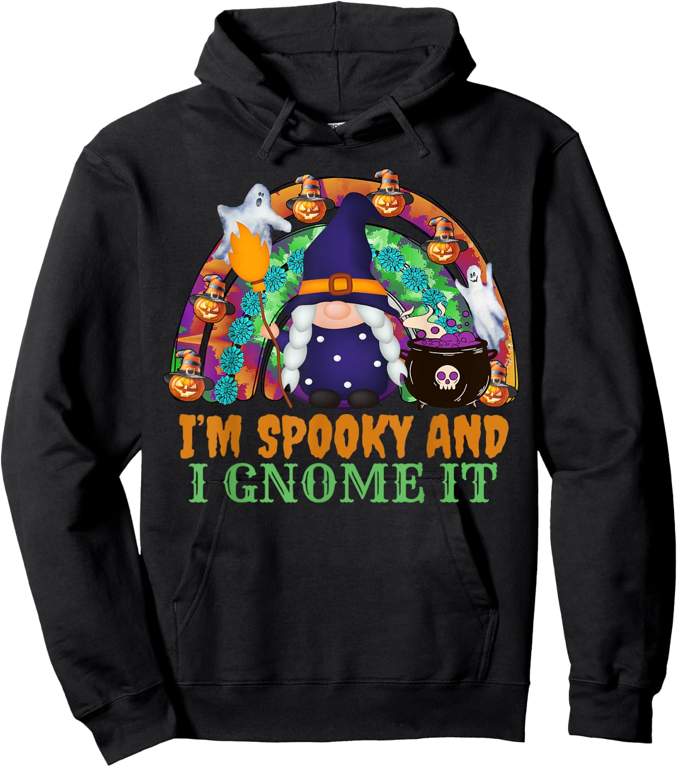 Funny Halloween Gnome I’m Spooky And I Gnome It Hoodie - Hoodie | Black