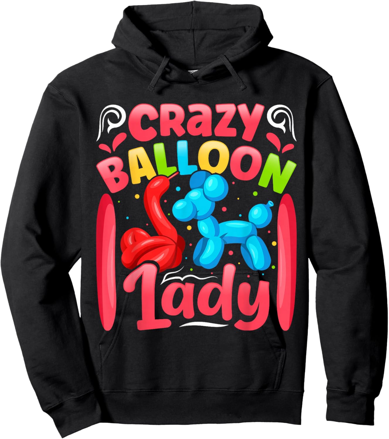Party Balloon Design Hoodie - Hoodie | Black