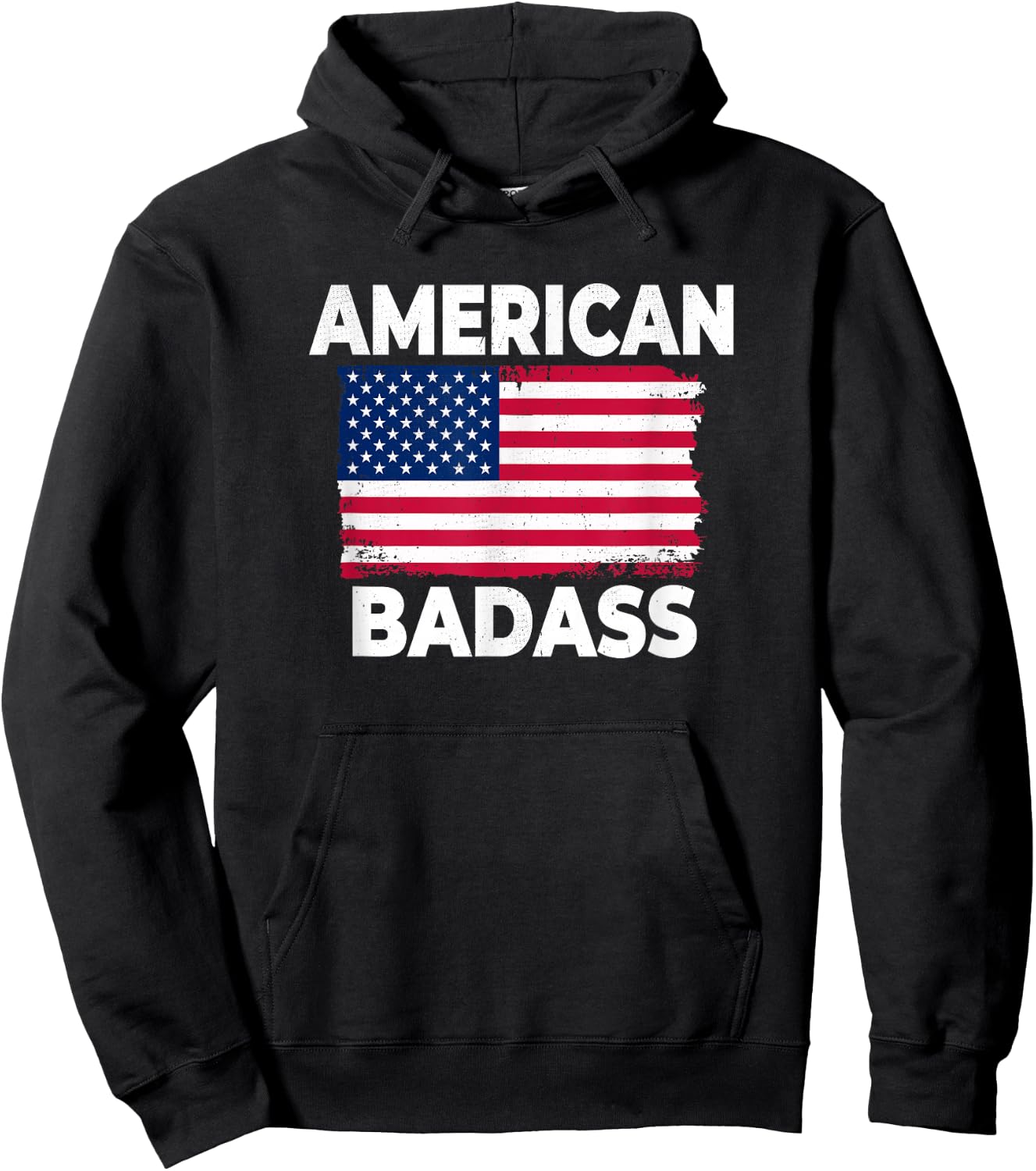 Funny And Patriotic American 4th Of July Badass Hoodie - Hoodie | Black