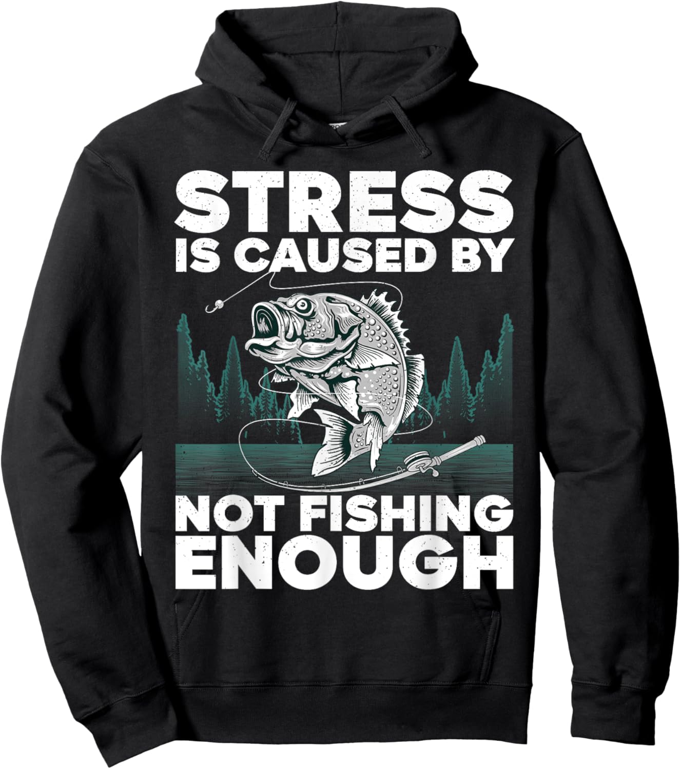 Funny Fishing Design Women Bass Fly Fishing Lovers Hoodie - Hoodie | Black
