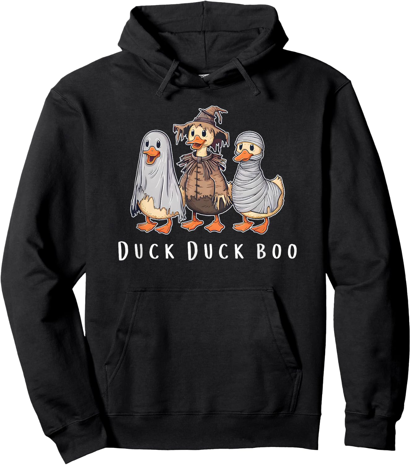 Duck Duck Boo, Halloween Duck Hunting, Boys Halloween Hoodie - Hoodie | Black