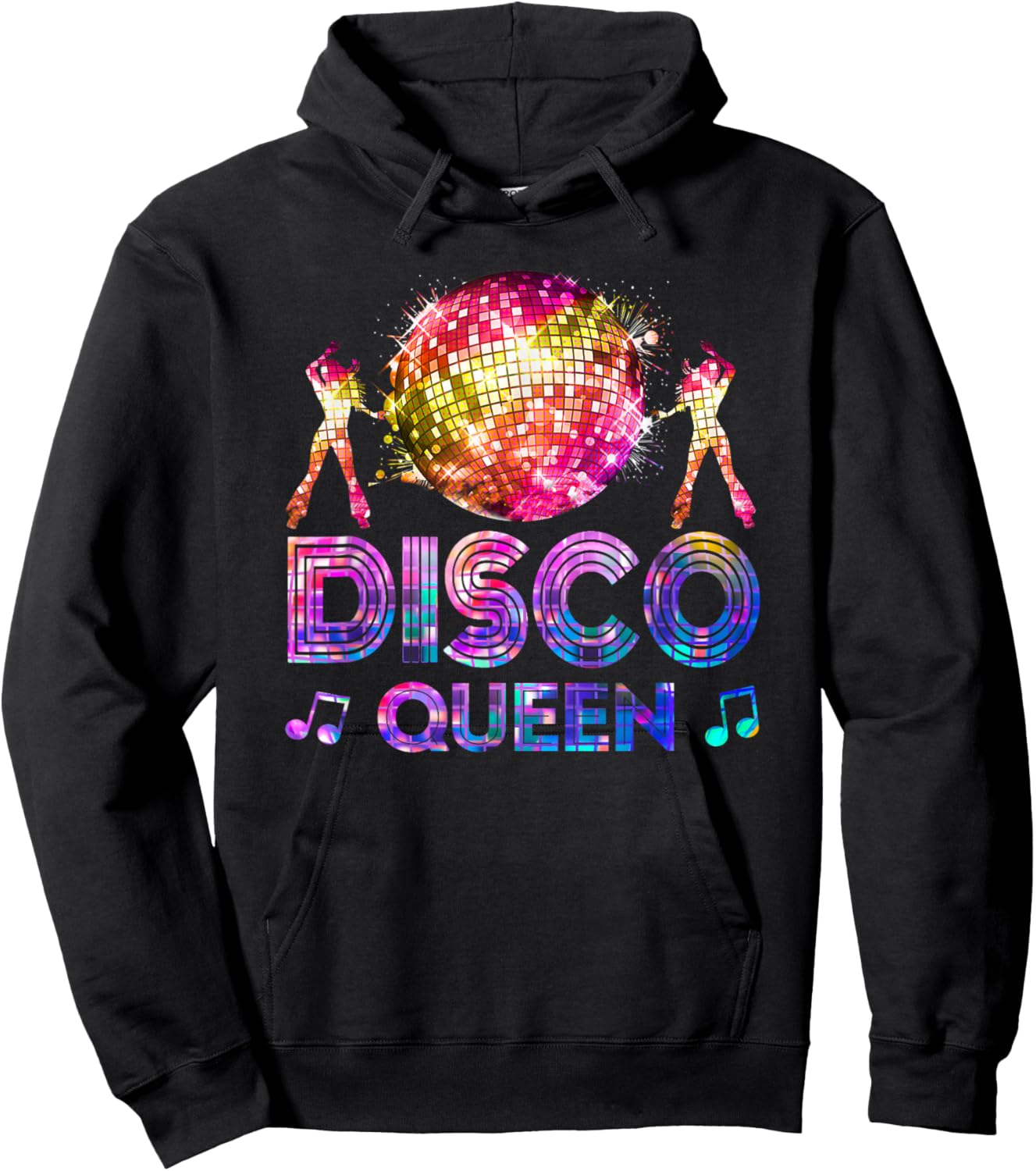 Disco Queen - 70's Disco Themed Vintage Seventies Costume Hoodie - Hoodie | Black