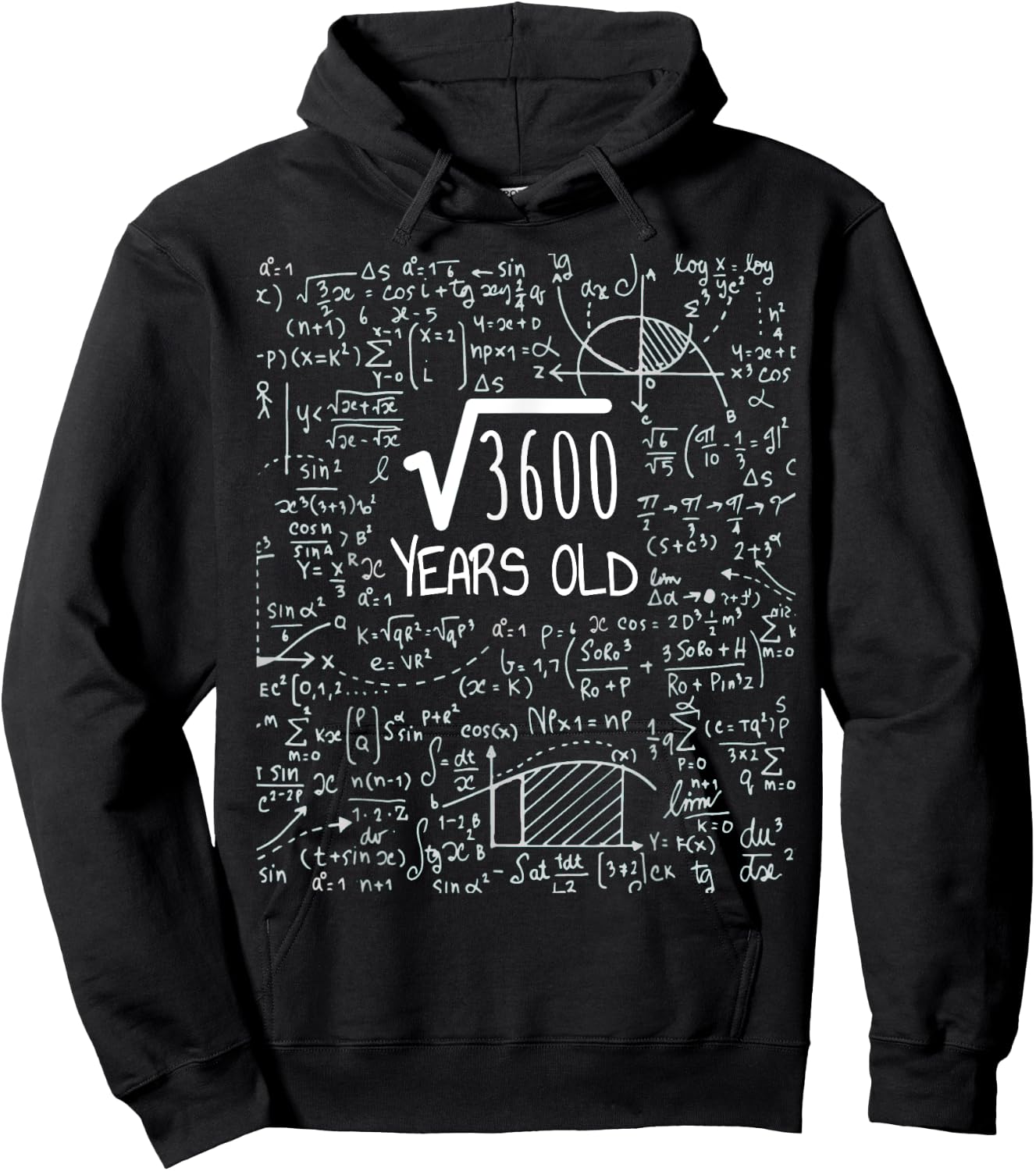 60th Birthday Square Root of 3600: 60 Years Old Hoodie - Hoodie | Black