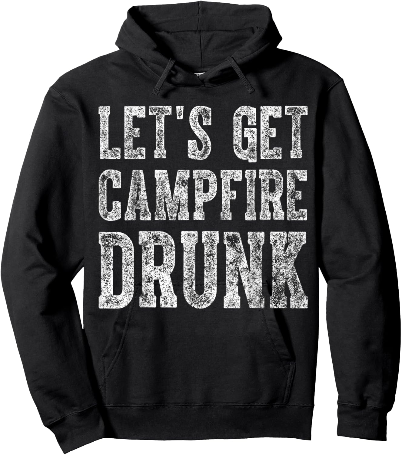 Cute Drinking Gift Funny Let's Get Campfire Drunk Hoodie - Hoodie | Black