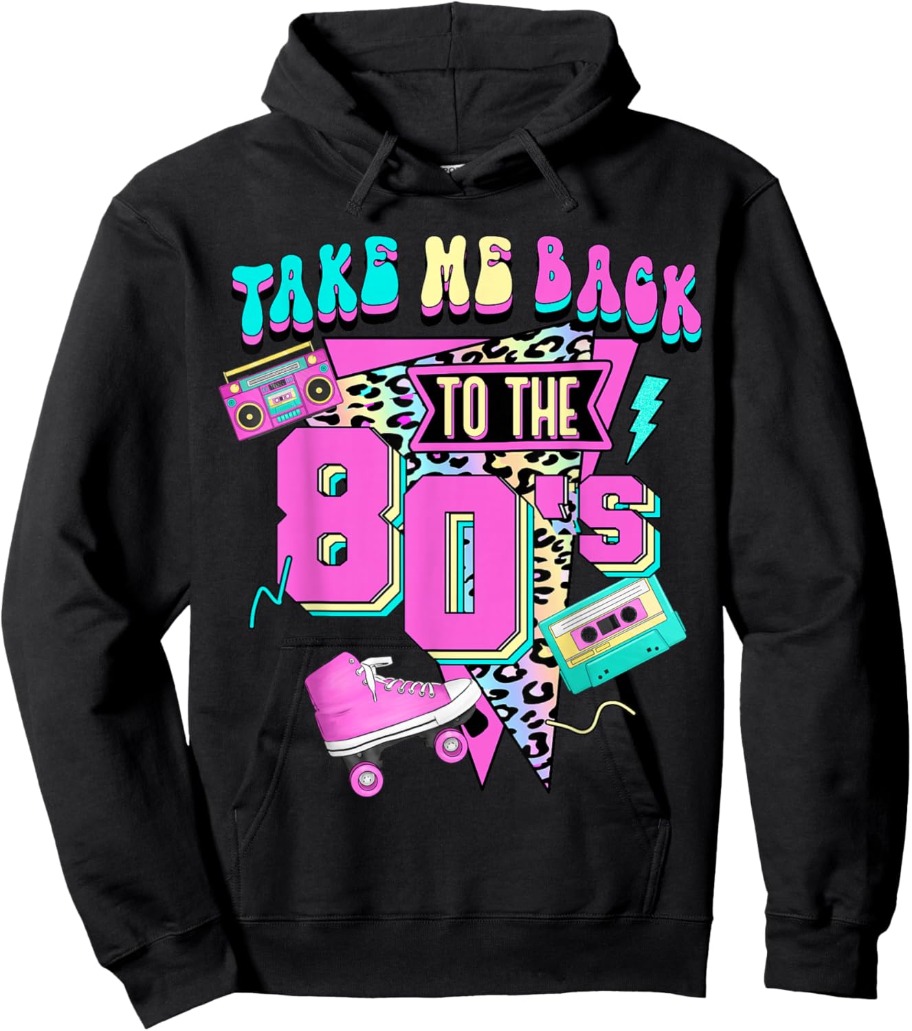Take Me Back To The 80's Gen X Baby Boomers Vintage 1980's Hoodie - Hoodie | Black