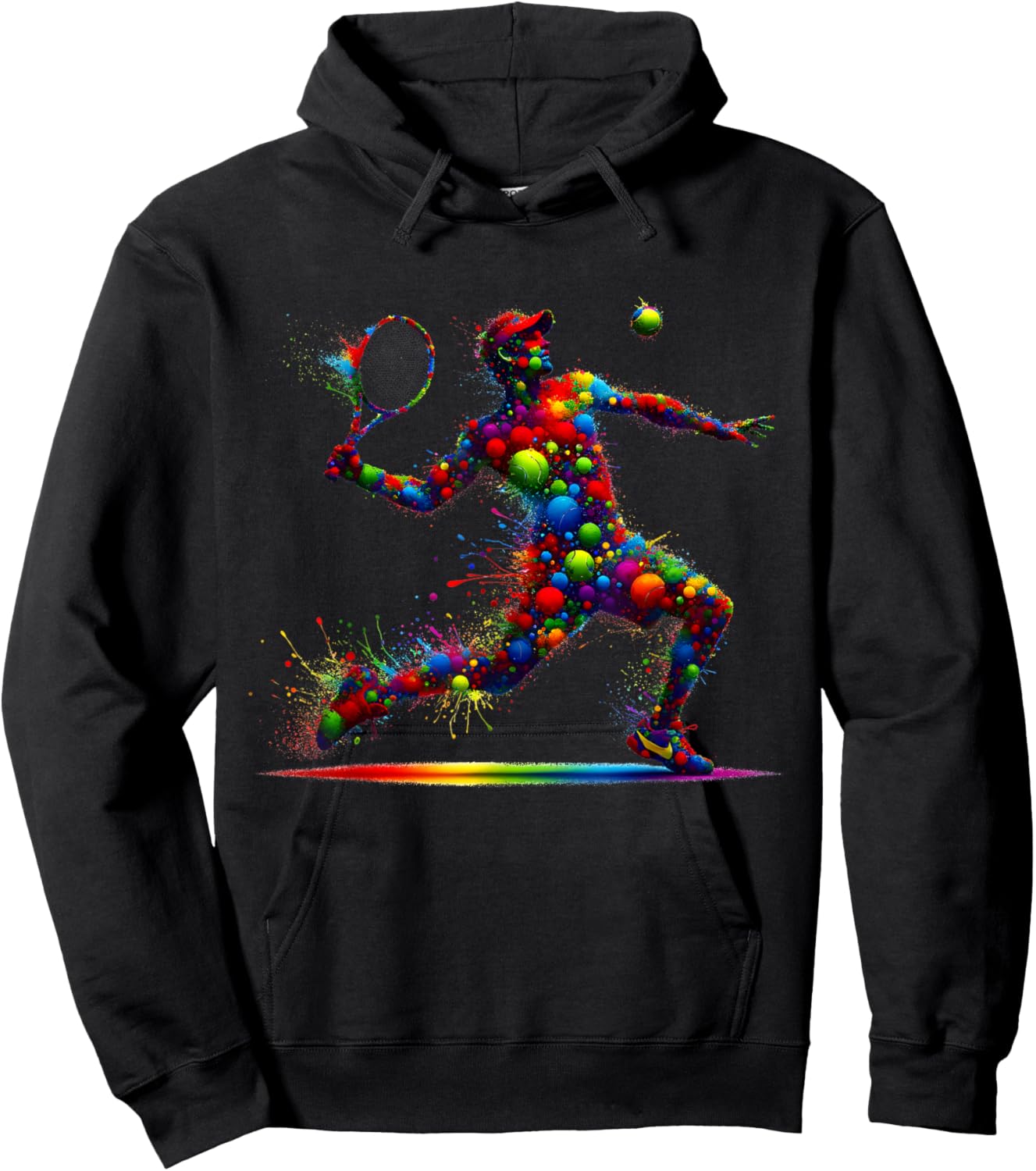 Tennis Player Kids Youth Men Boys Hoodie - Hoodie | Black