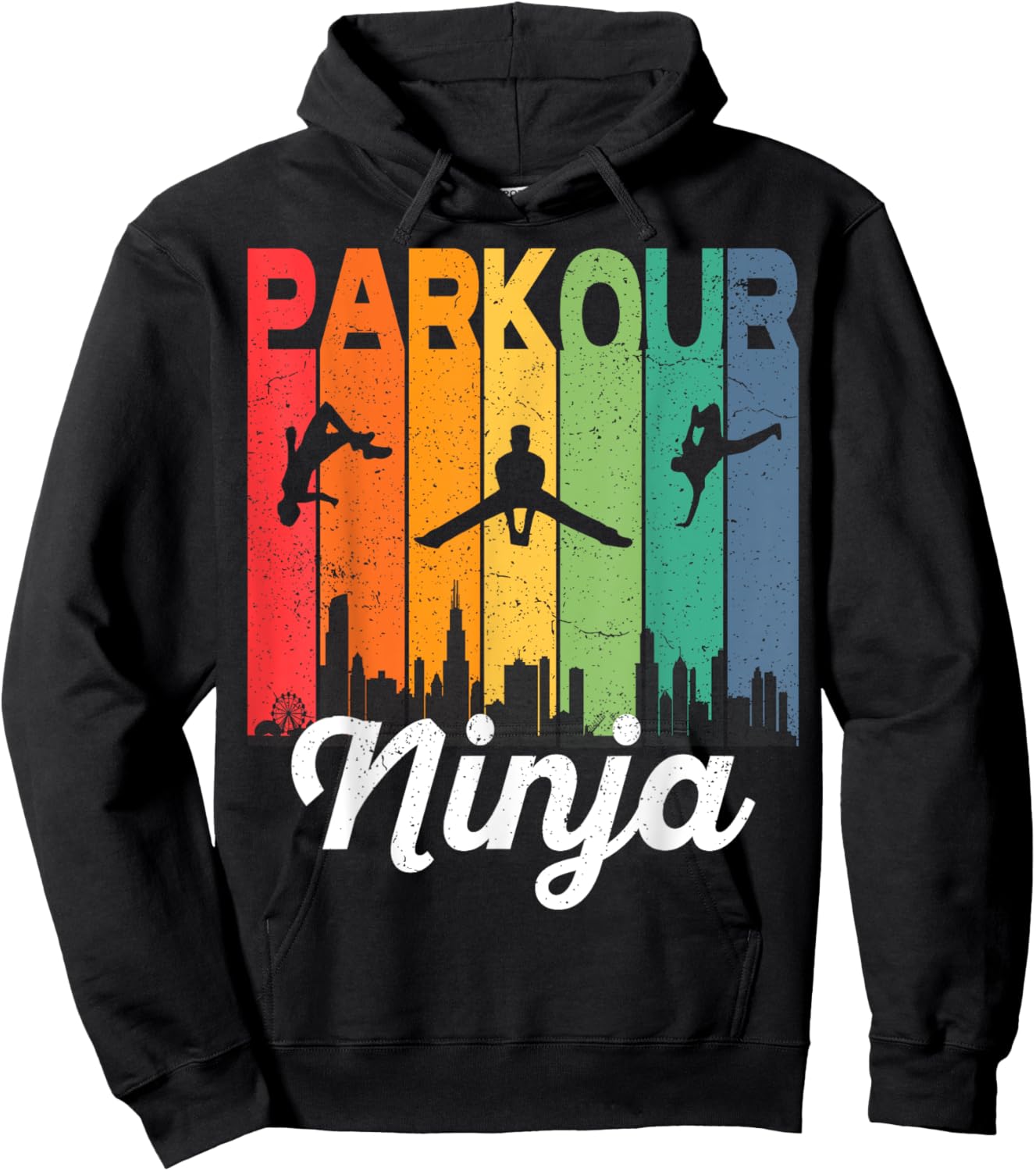 Parkour Ninja - Parcour Urban Traceurs Fun Acrobatics Jumps Hoodie - Hoodie | Black