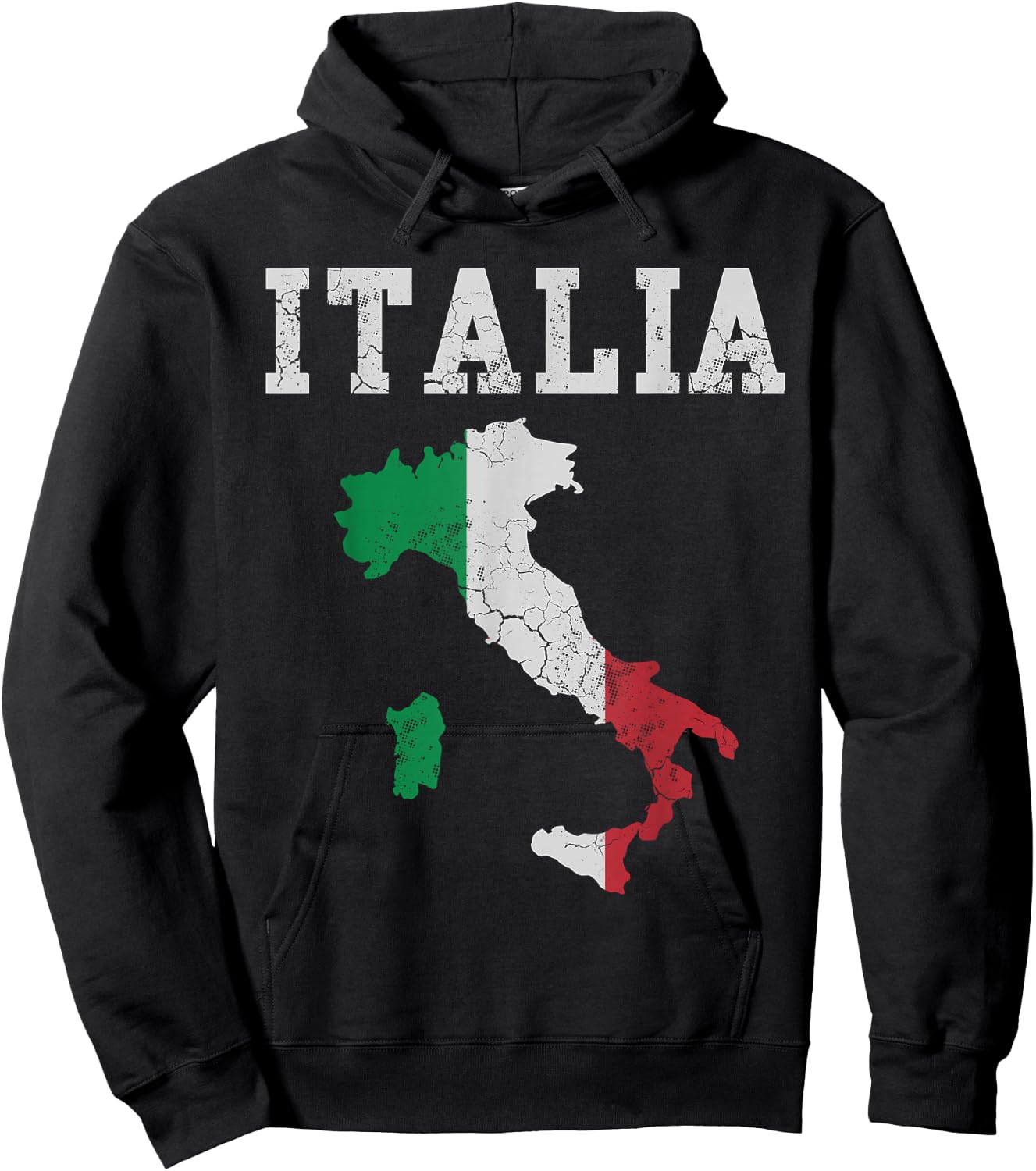 Italia Italy Flag Map Italian Italiano Family Hoodie - Hoodie | Black
